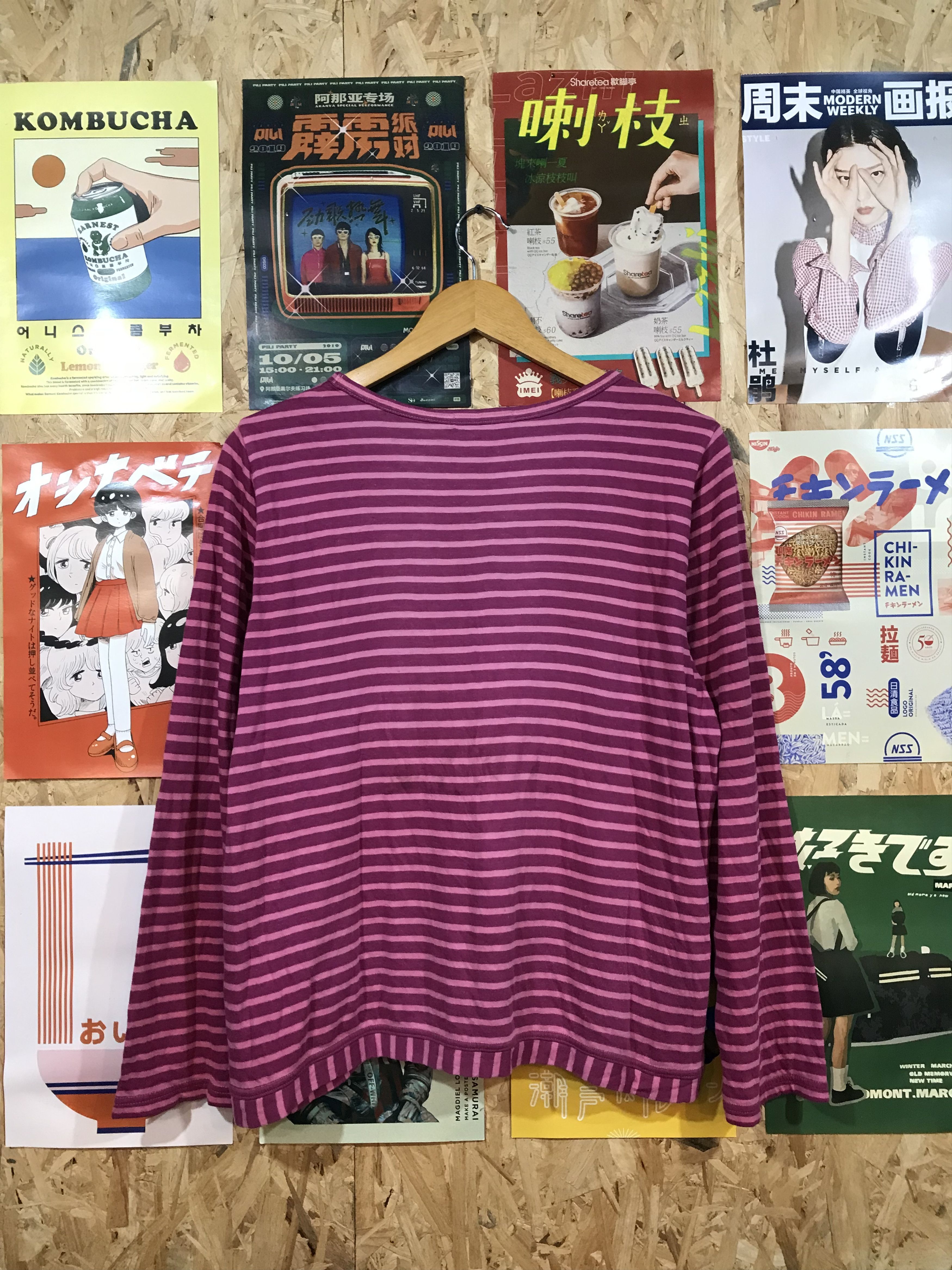 Y's Y’s for Living Stripe Tee Shirt Size L / US 10 / IT 46 - 3 Thumbnail