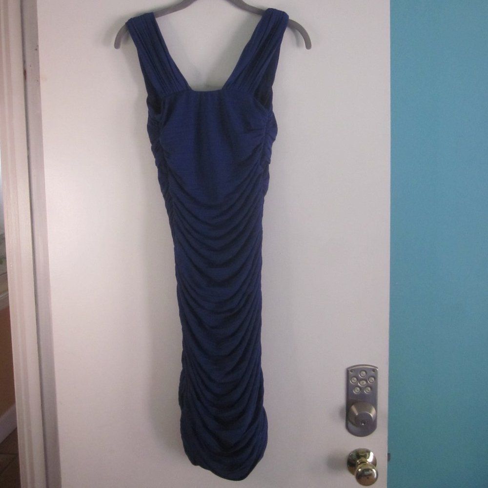 blue and pink plus size dress Nicole Miller Crocodile Dress S/M  OMNIA