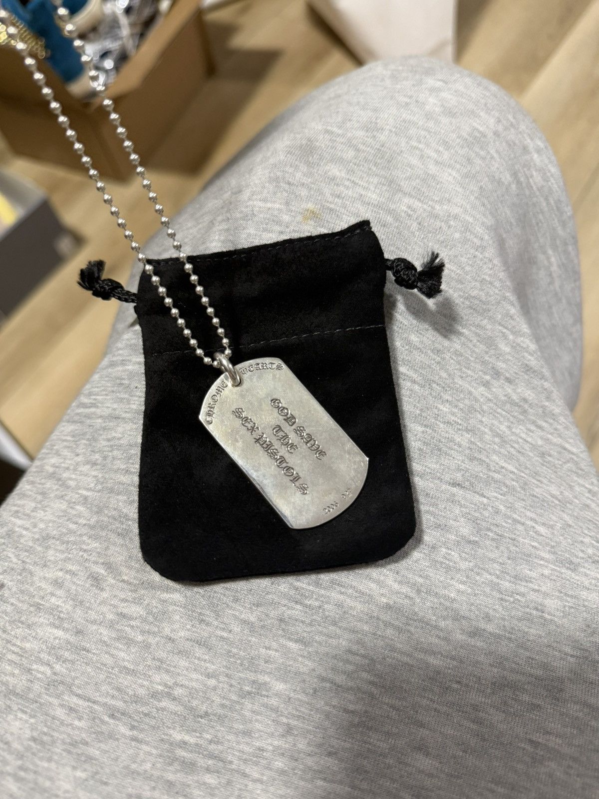 Chrome Hearts Chrome hearts god save the sex pistols dog tag with ball cha Size ONE SIZE - 10 Thumbnail