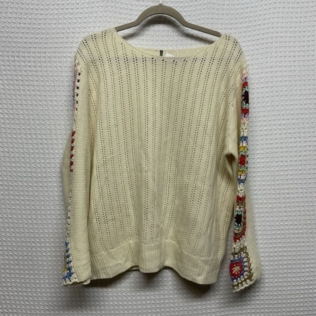 Anthropologie Anthropologie Granny Square Crochet Cottage Sweater Women XL Size XL / US 12-14 / IT 48-50 - 7 Thumbnail