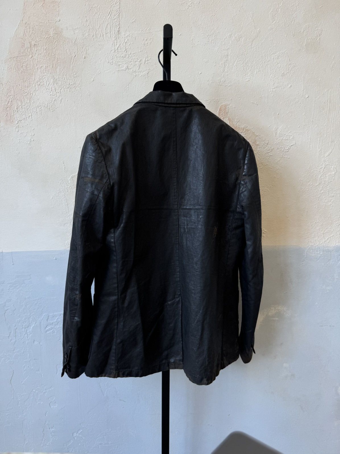 Maison Margiela SS14 PAINT BLAZER OILED WAX DISTRESSED JACKET ARTISANAL Size 42R - 2 Thumbnail