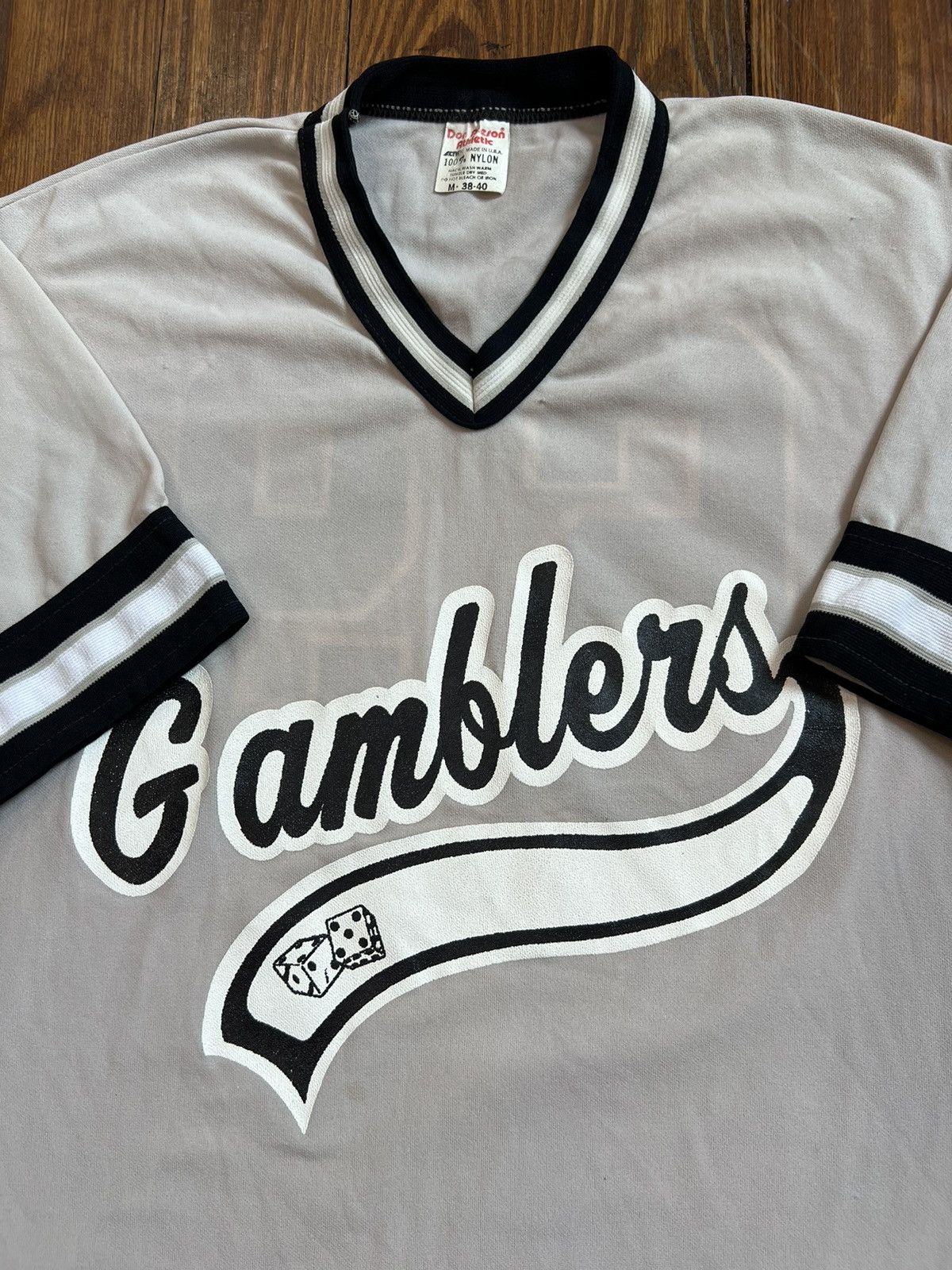 Vintage Vintage 80s Gamblers Baseball Jersey Dice Casino 69 Mafia Size US M / EU 48-50 / 2 - 1 Thumbnail