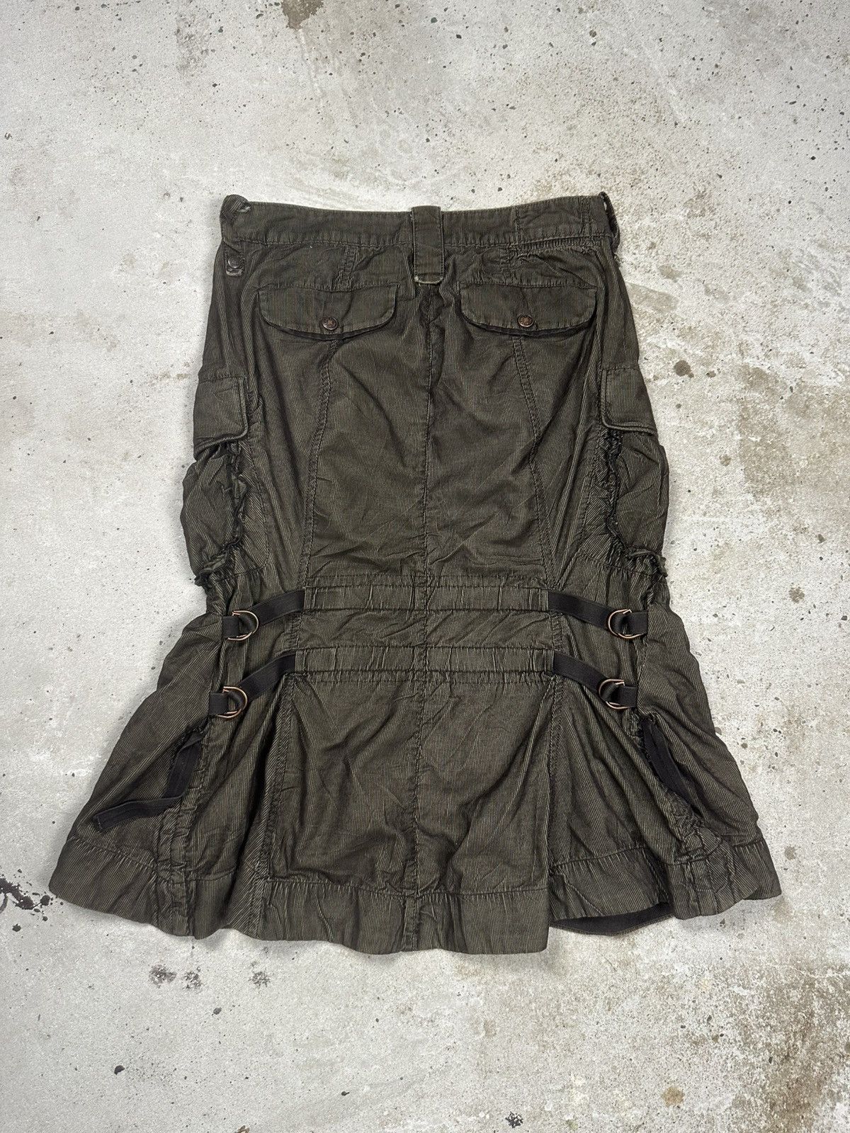 Marithe + Francois Girbaud Vintage 90s Marithe Francois Girbaud Cargo Bondage Skirt Size 28" / US 6 / IT 42 - 2 Thumbnail