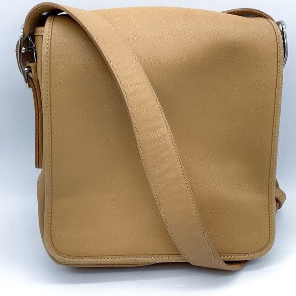 Coach Coach Cowhide Leather Crossbody Messenger Bag in Tan Size ONE SIZE - 1 Thumbnail