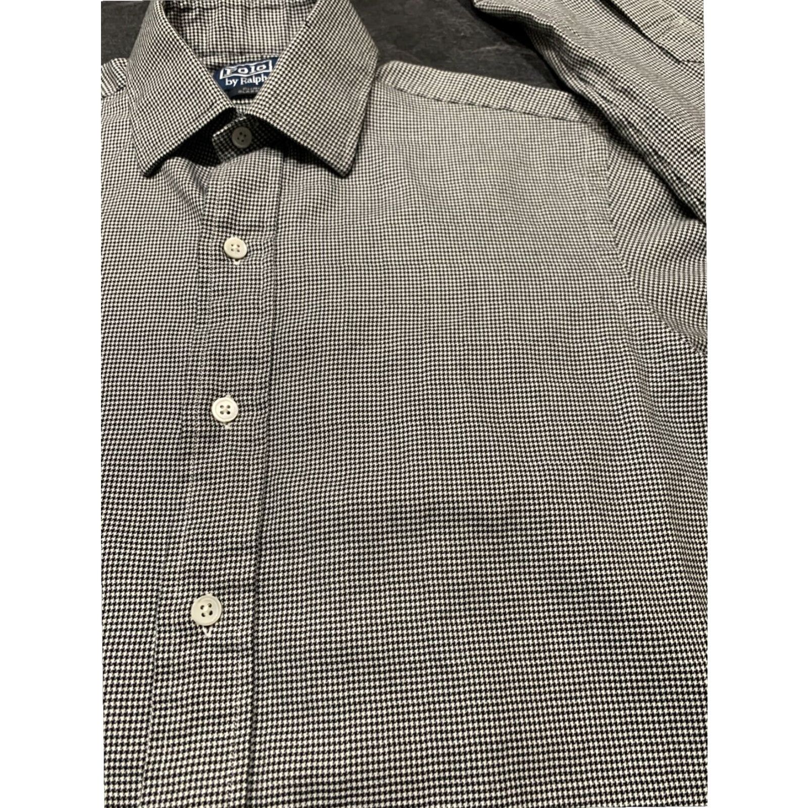 Polo Ralph Lauren Polo Ralph Lauren Mens Long Sleeve Houndstooth Button Down Dress Shirt Small Size US S / EU 44-46 / 1 - 4 Thumbnail