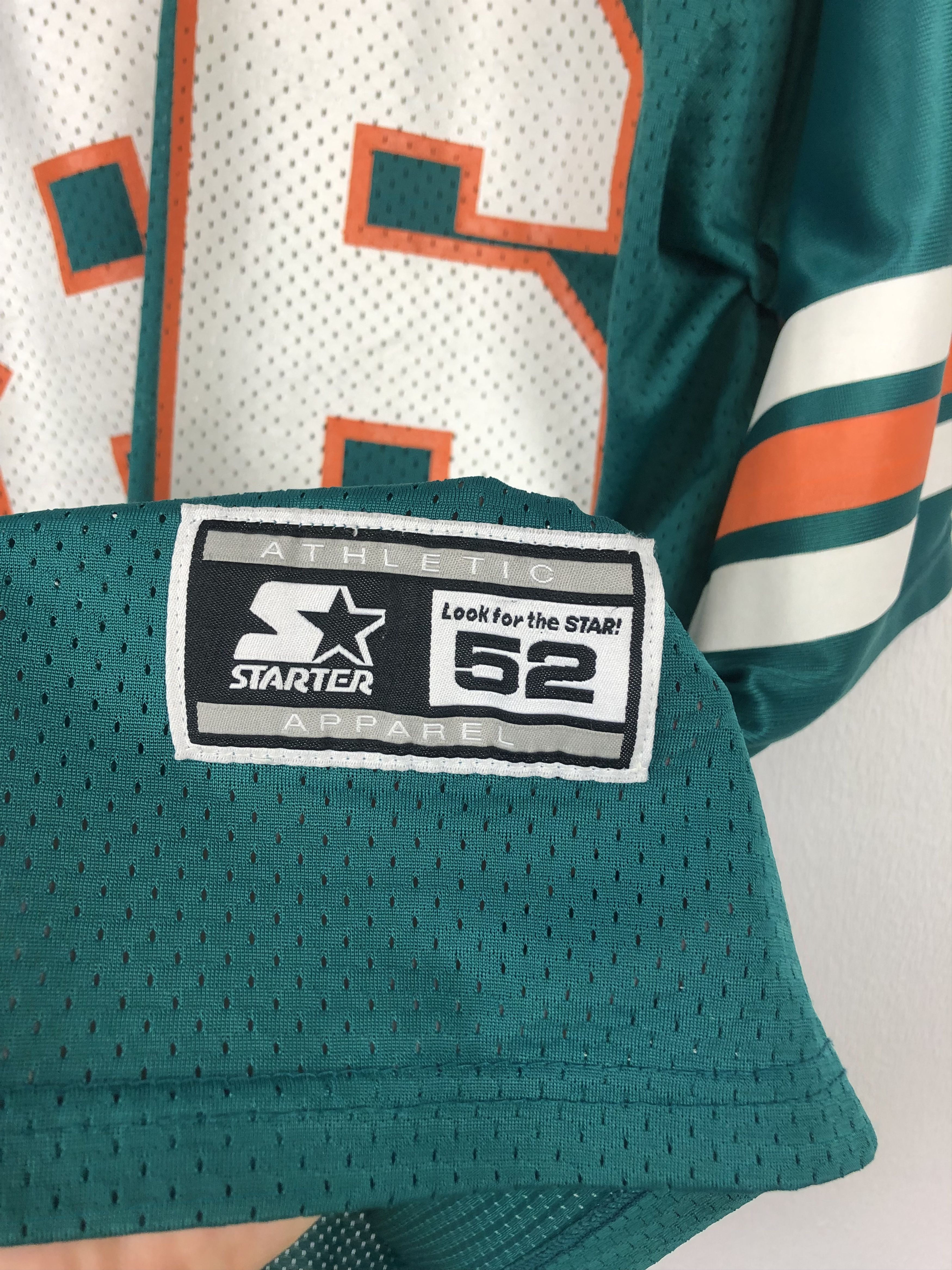 Starter Vintage NFL Miami Dolphins BARNETT #86 Jersey Rare Shirt Size US XL / EU 56 / 4 - 4 Thumbnail