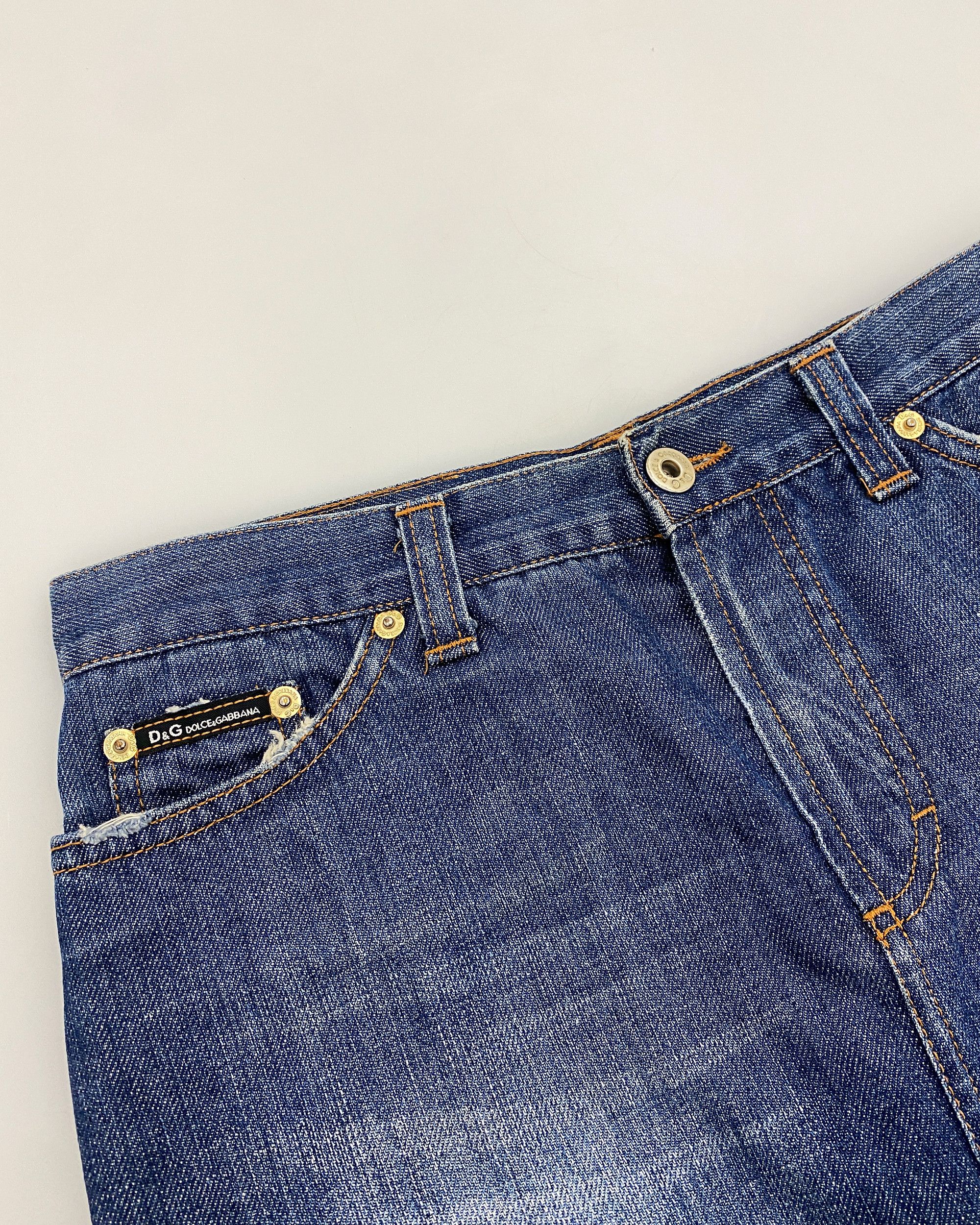 Dolce & Gabbana 2000s Denim Midi Skirt Size 29" - 6 Thumbnail