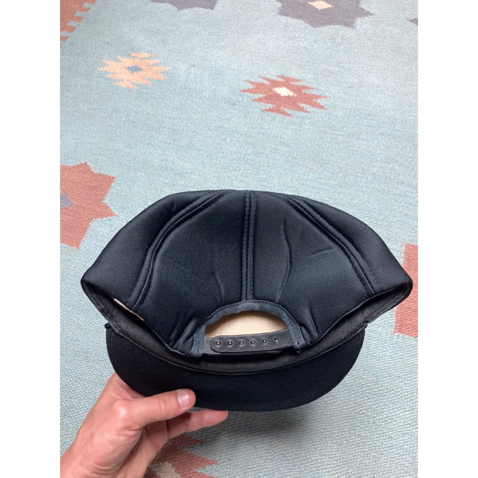 Vintage VINTAGE power tools and supply hat snapback cap hardware store NOS Snap-Back Men Adjustable Black Snapback Size ONE SIZE - 4 Thumbnail