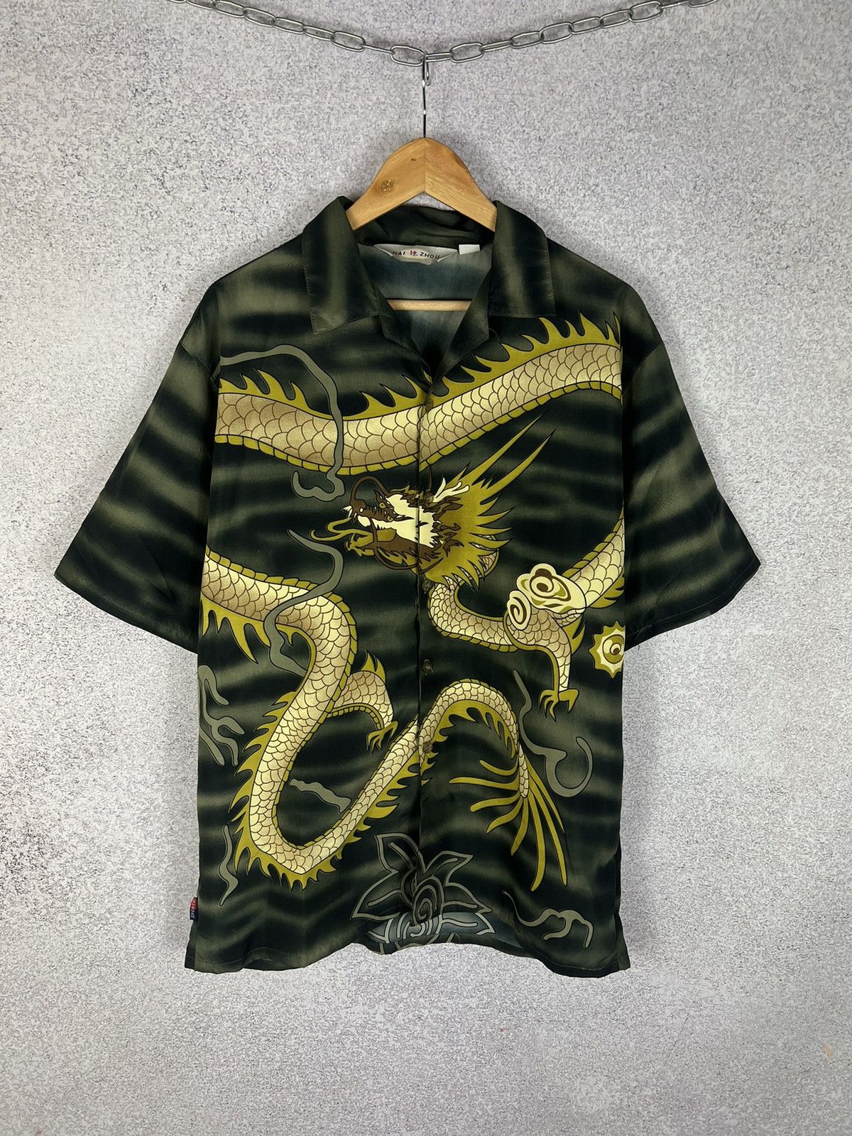 Japanese Brand Vintage Y2K Dragon All Overprinted Crazy Shirt Size US XL / EU 56 / 4 - 1 Thumbnail