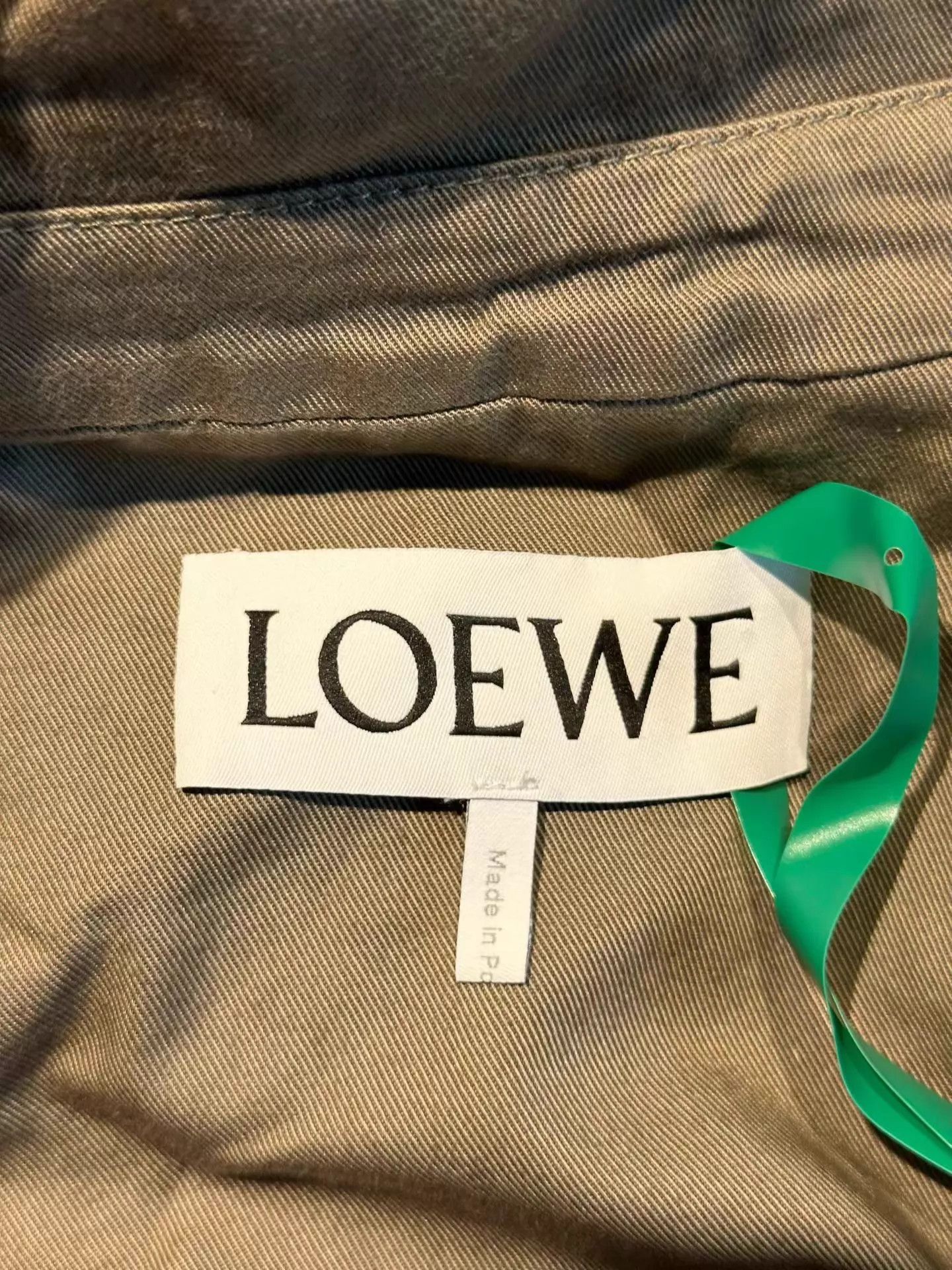 Loewe LOEWE Khaki Leather Patch Jacket 50 (98N) Size US M / EU 48-50 / 2 - 3 Thumbnail
