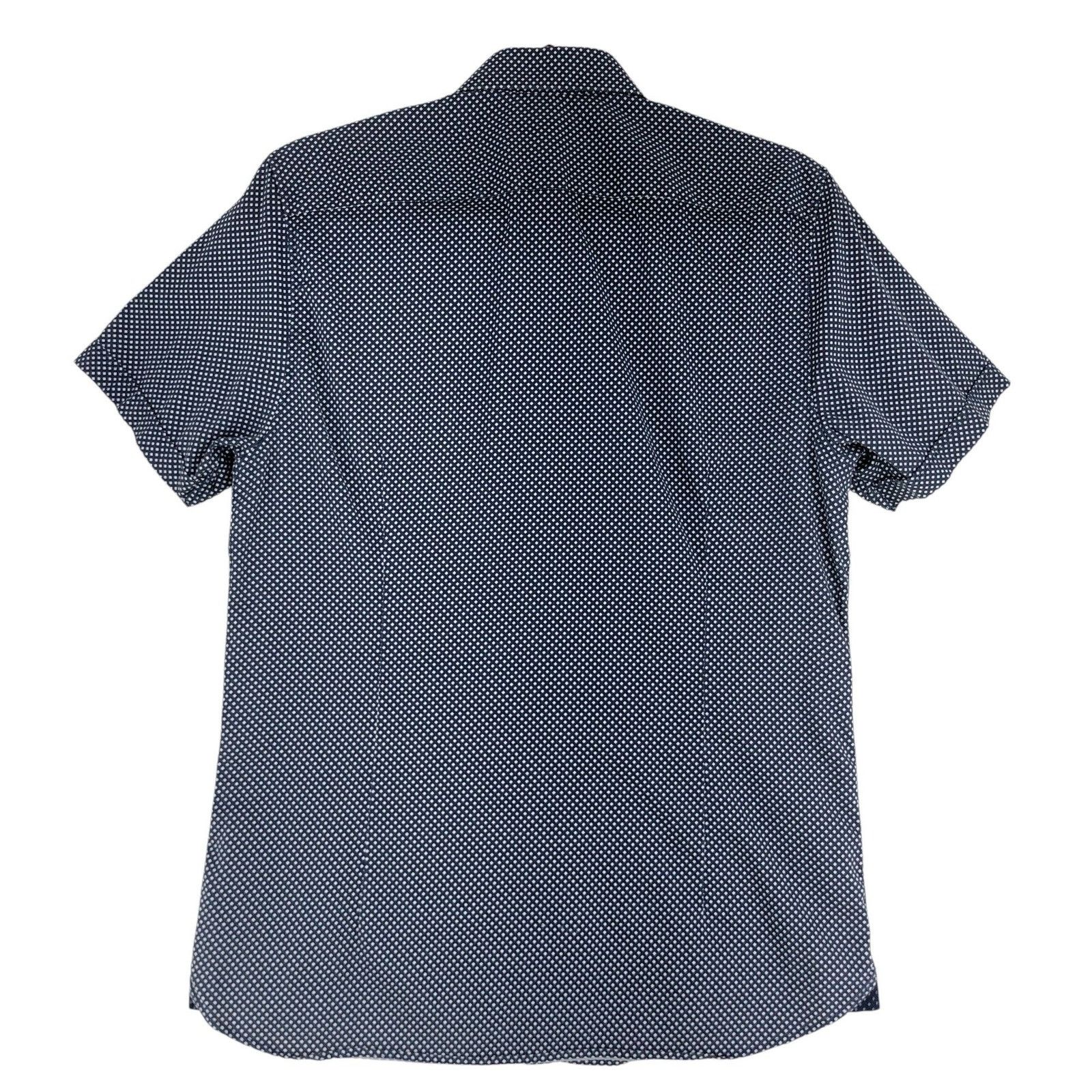 Ted Baker Ted Baker Shirt M Navy Geometric Short Sleeve Button Up Size US M / EU 48-50 / 2 - 8 Thumbnail