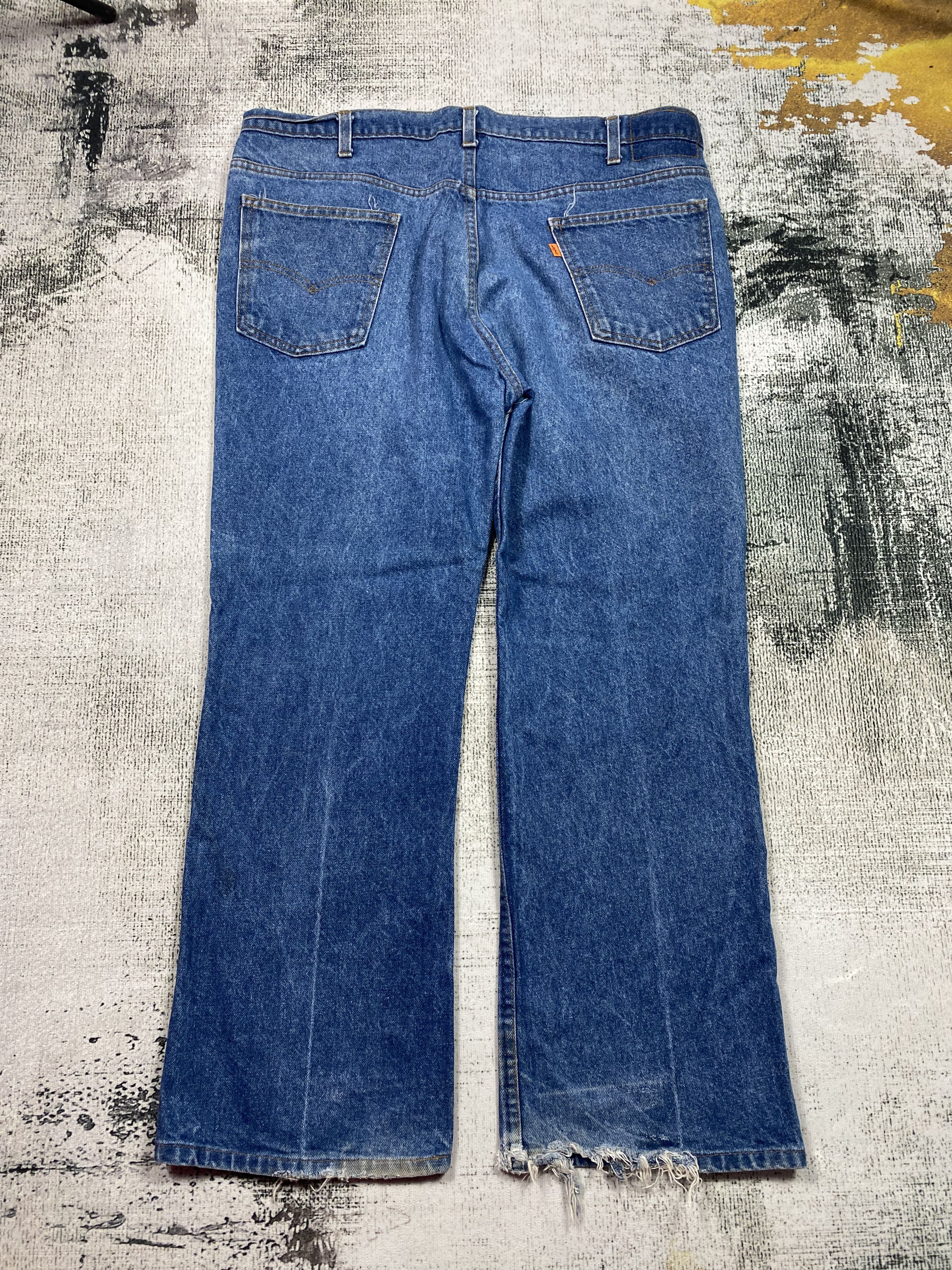 Levis 517 Jeans 80s Bootcut Distressed Vintage Orange Tab