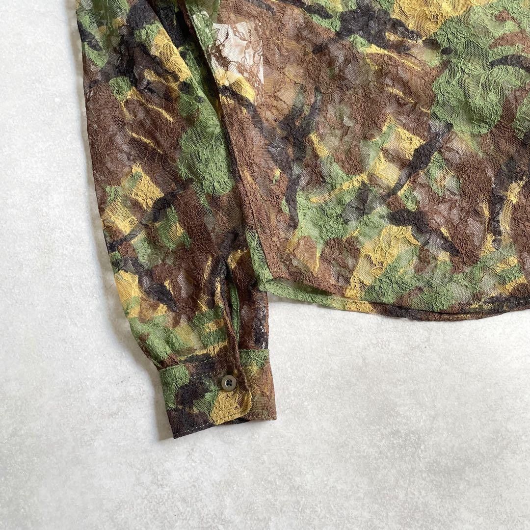 Junya Watanabe AD2003 Archive Mesh Camouflage Shirt Size US S / EU 44-46 / 1 - 11 Thumbnail