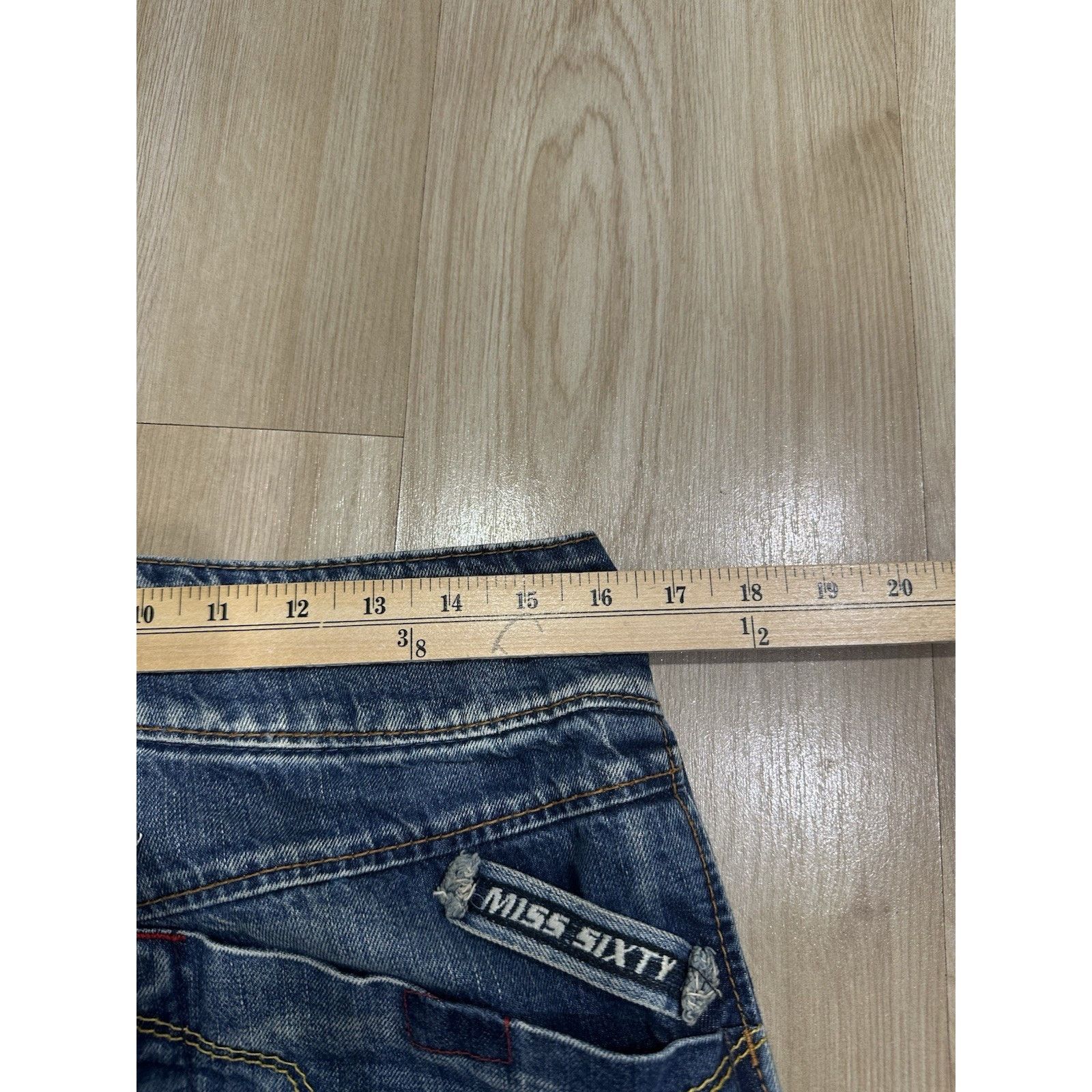 Miss Sixty Vintage Y2K Miss Sixty Jeans! Rare Find Leather Zip Size 29 Size 29" - 6 Thumbnail
