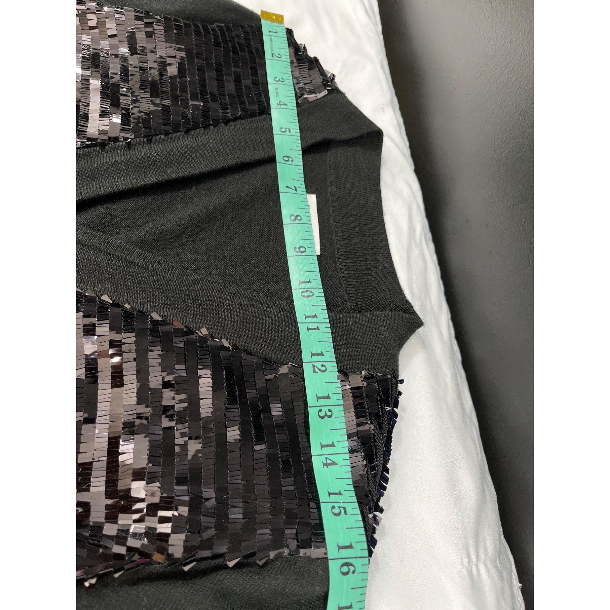 Calvin Klein Calvin Klein Women's Black Sequin Sweater/Cardigan Size XL S Size XL / US 12-14 / IT 48-50 - 5 Thumbnail