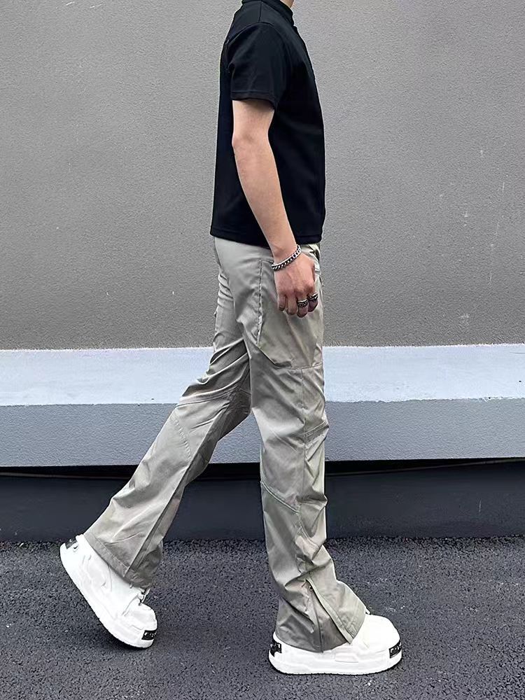 Jean Khaki Casual Loose-Fit Multi-Pocket Work Pants Size US 30 / EU 46 - 3 Thumbnail
