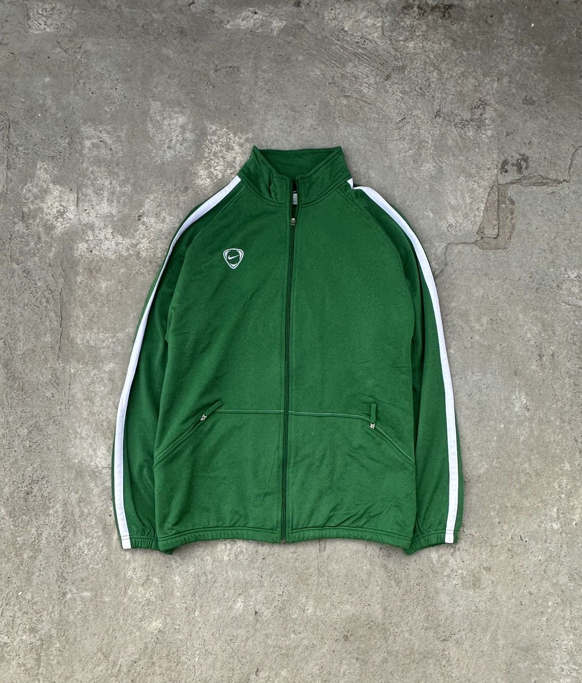 Nike Vintage Y2k Nike Green Full Zip Track Jacket Size US XL / EU 56 / 4 - 1 Thumbnail