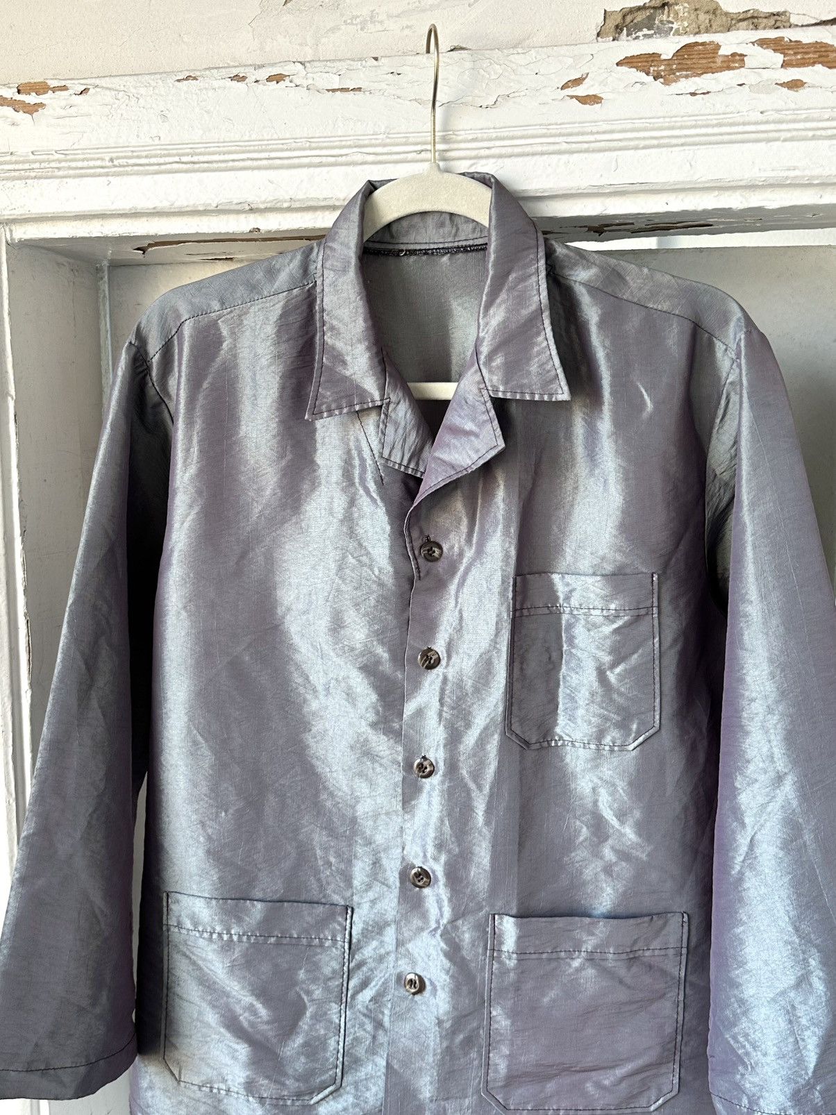 Beauty Beast × Japanese Brand × Vintage 90s Vintage Chameleon Shimmer Overshirt Size M / US 6-8 / IT 42-44 - 2 Thumbnail