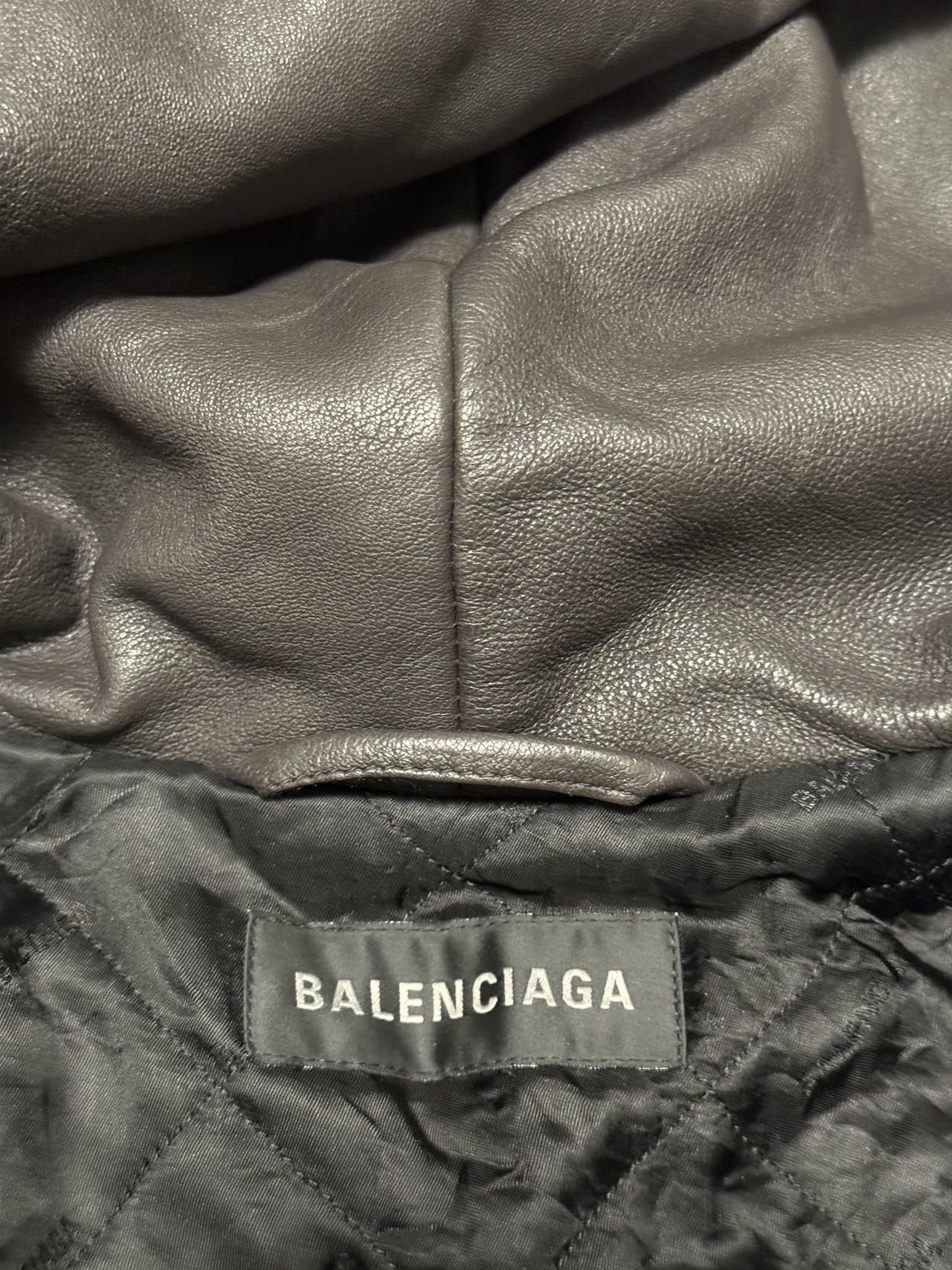 Balenciaga 🔥All leather Balenciaga Sporty B Shearling Jacket Size US S / EU 44-46 / 1 - 9 Thumbnail