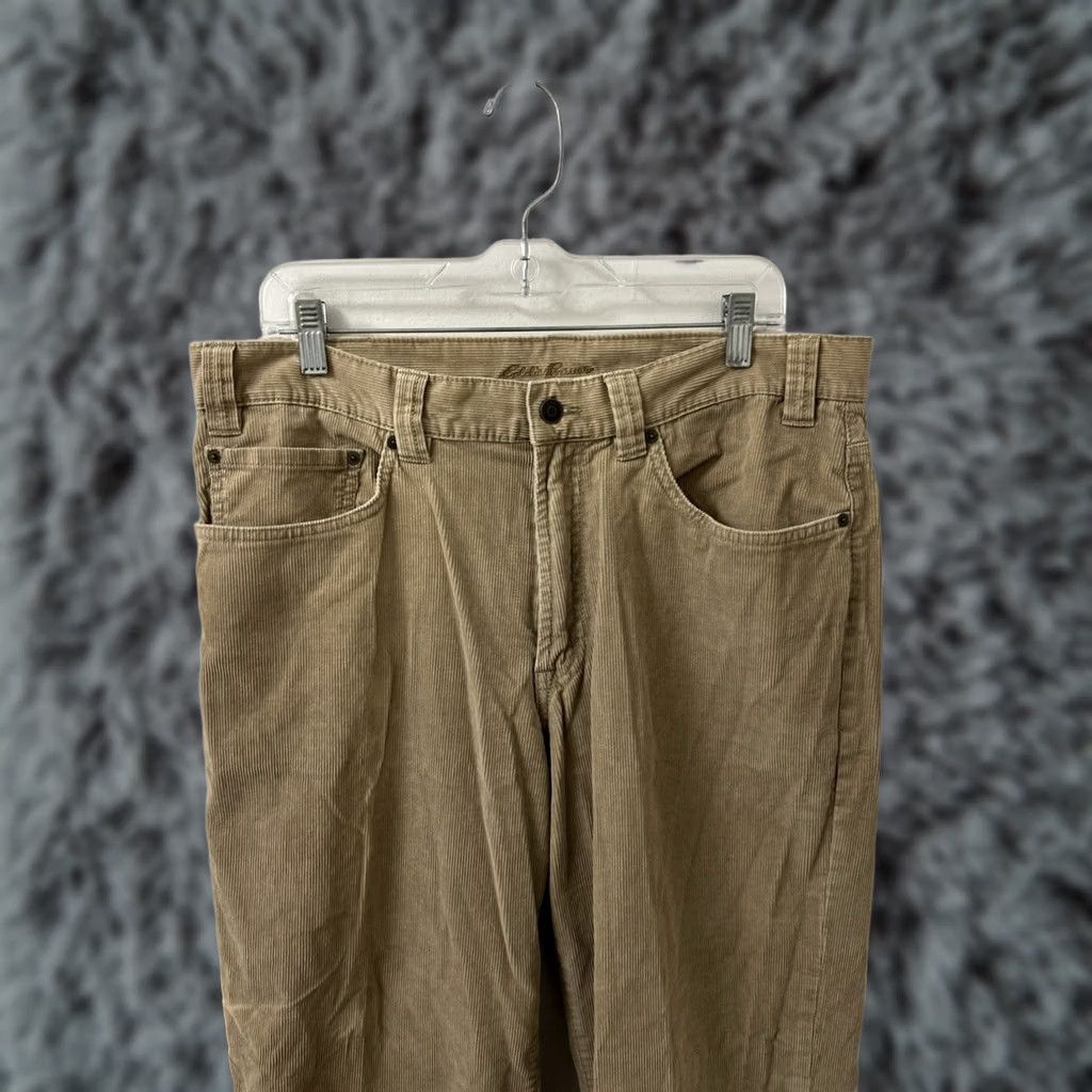 Eddie Bauer Eddie Bauer Corduroy Pants Mens 36x30 Tan Khaki Straight Leg Regular 5-Pocket YKK Button Fall Winter Spring Mens Size US 36 / EU 52 - 1 Thumbnail