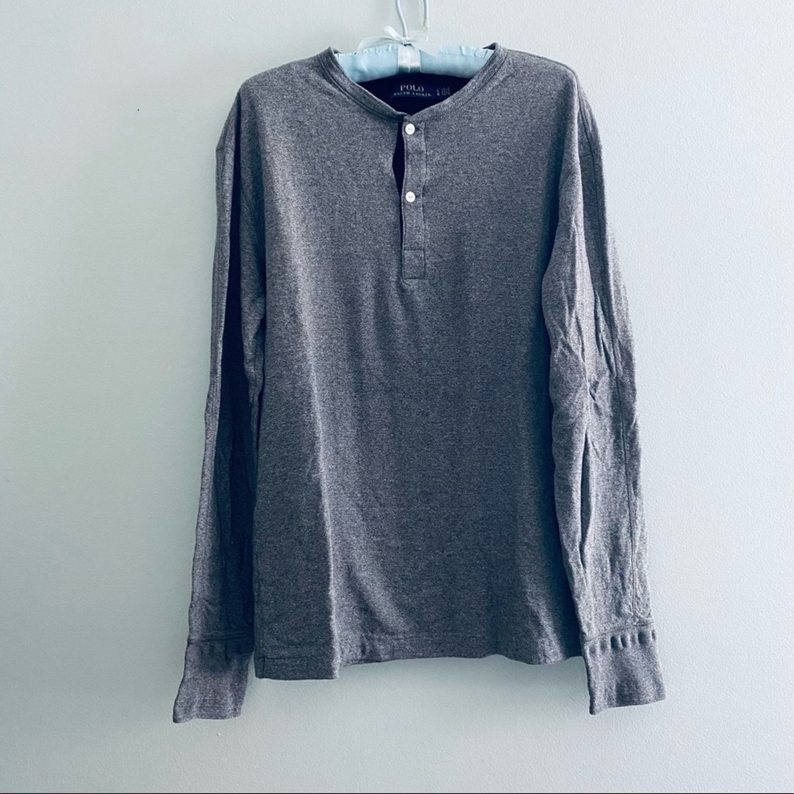 Polo Ralph Lauren Polo RL gray long sleeve henley tshirt Size US L / EU 52-54 / 3 - 2 Thumbnail