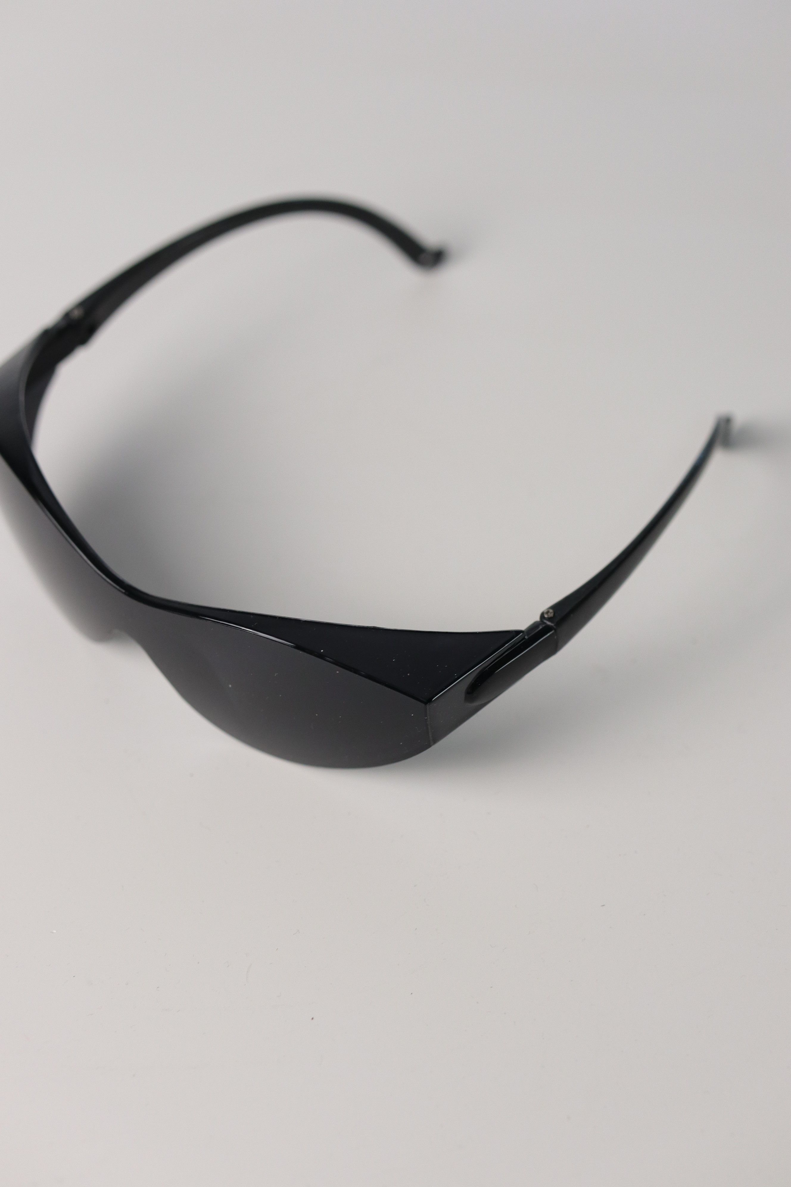 Japanese Brand Y2k Large Wide Safety Glasses Sunglasses Black Unisex OS Size ONE SIZE - 2 Thumbnail