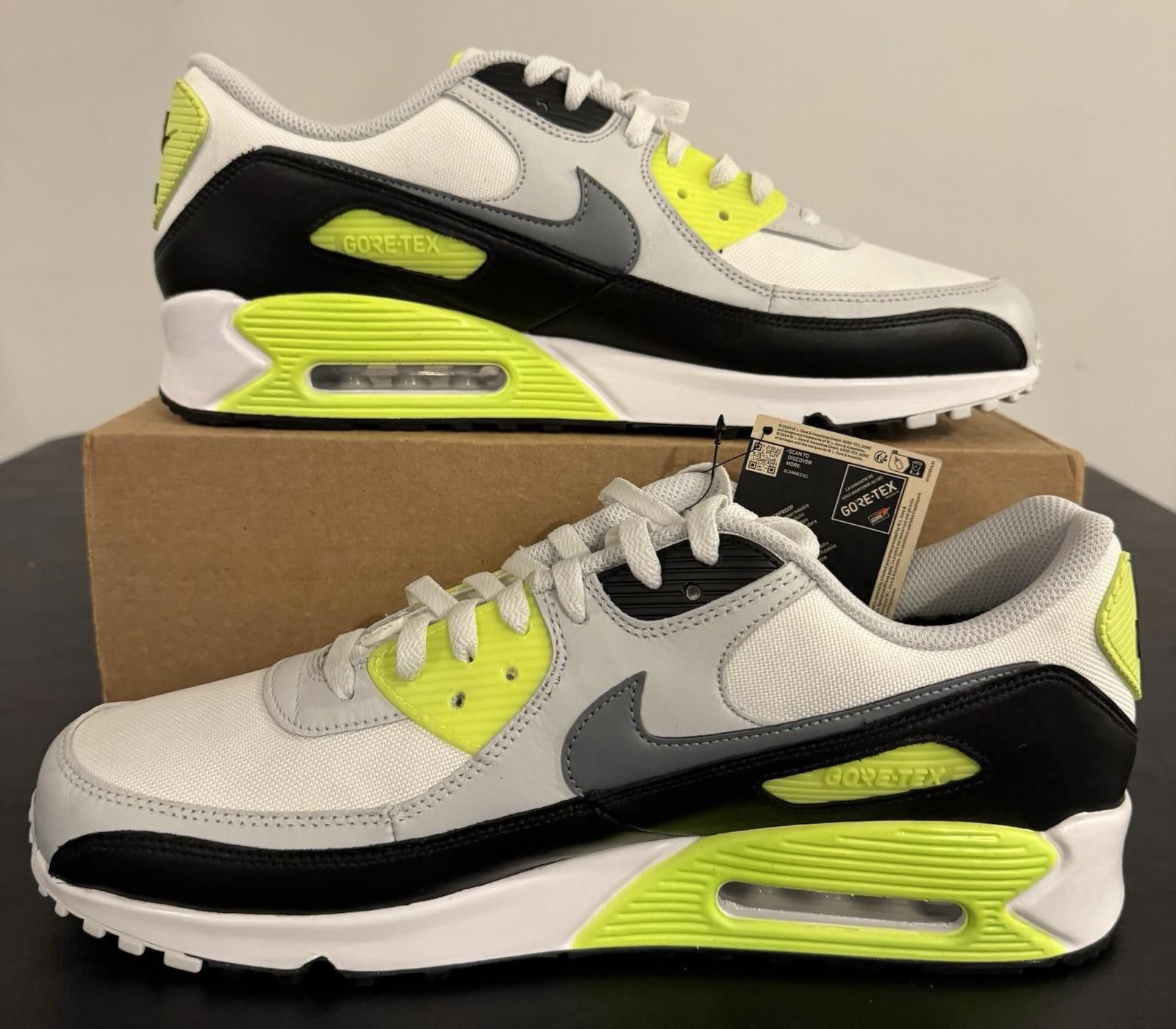 Nike Nike Air Max 90 GTX Gore-Tex Shoes White Cool Grey Size US 12 / EU 45 - 3 Thumbnail