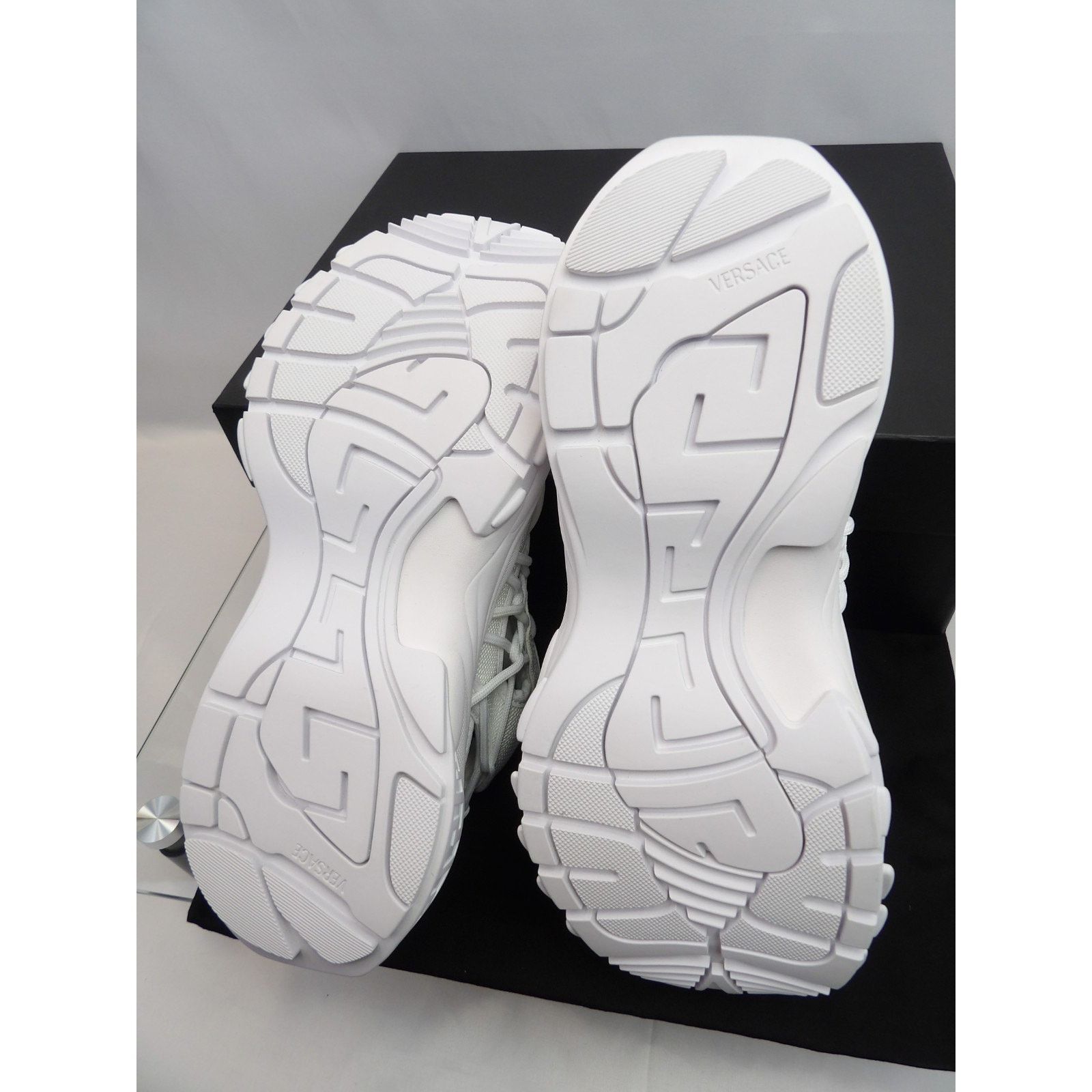 Versace VERSACE MERCURY WHITE LEATHER PLATFORM SNEAKERS 41.5 ITAL Size US 8.5 / EU 41-42 - 11 Thumbnail