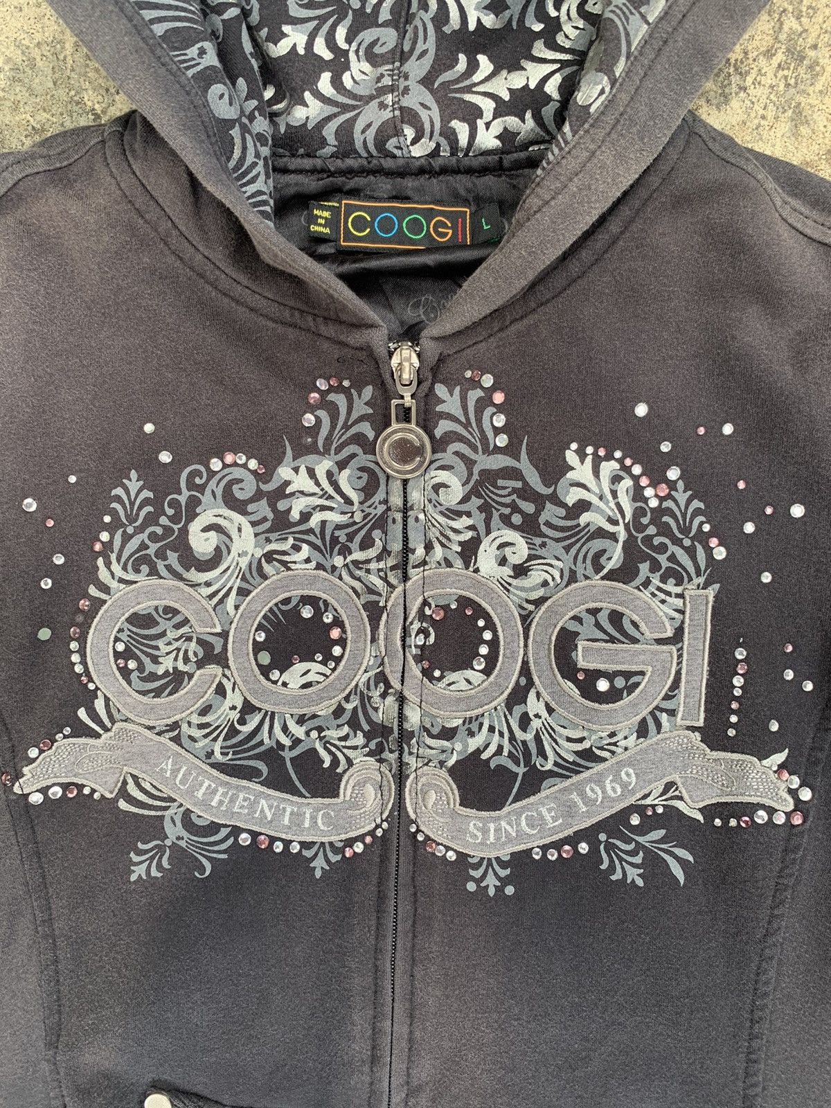 Coogi × Vintage Coogi Australia Full Zip Up Hoodie Black Size L / US 10 / IT 46 - 3 Thumbnail