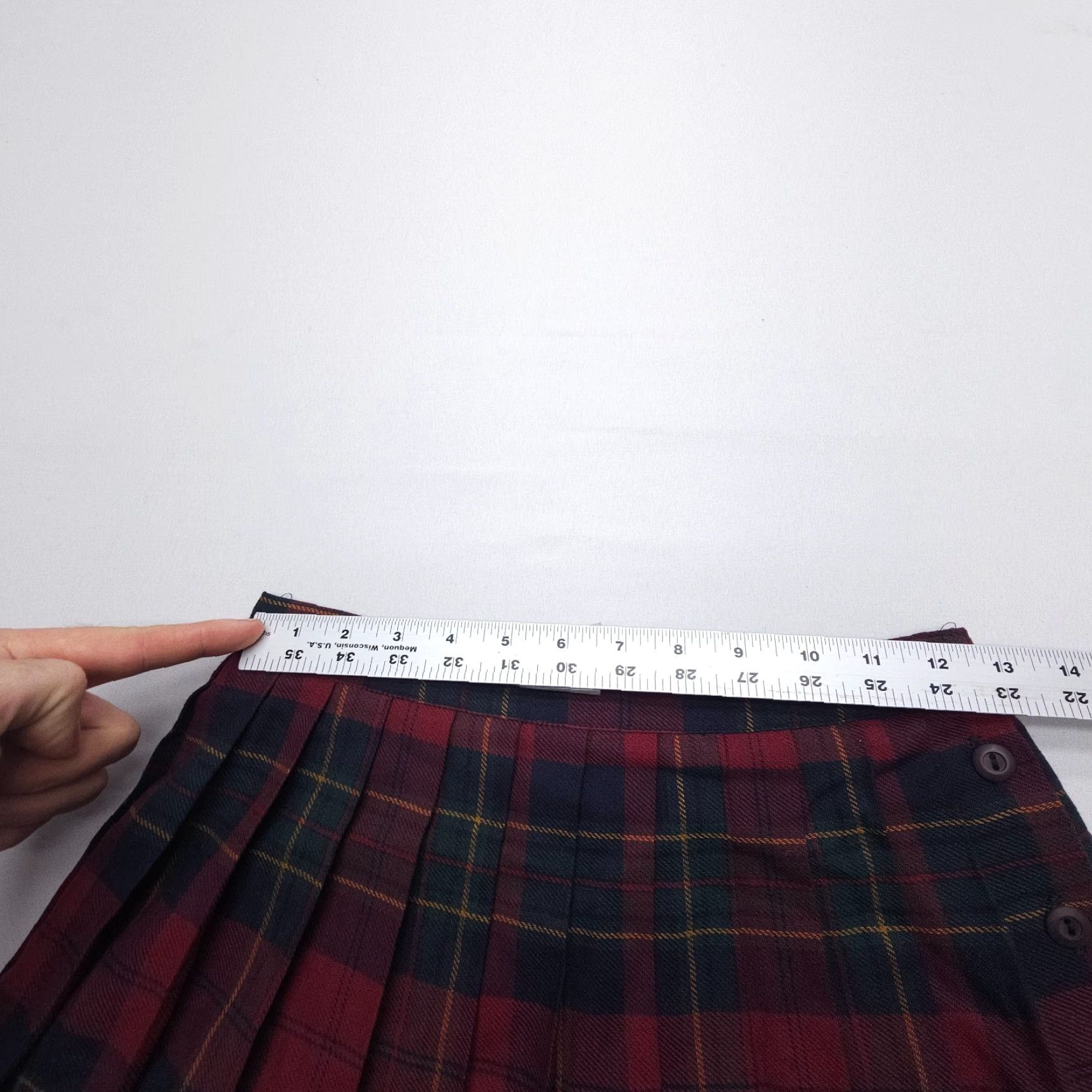 Vintage Vtg Liz Baker Pleated A Line Skirt Size 6P Plaid Academia Costume Preppy USA Size 28" / US 6 / IT 42 - 7 Thumbnail