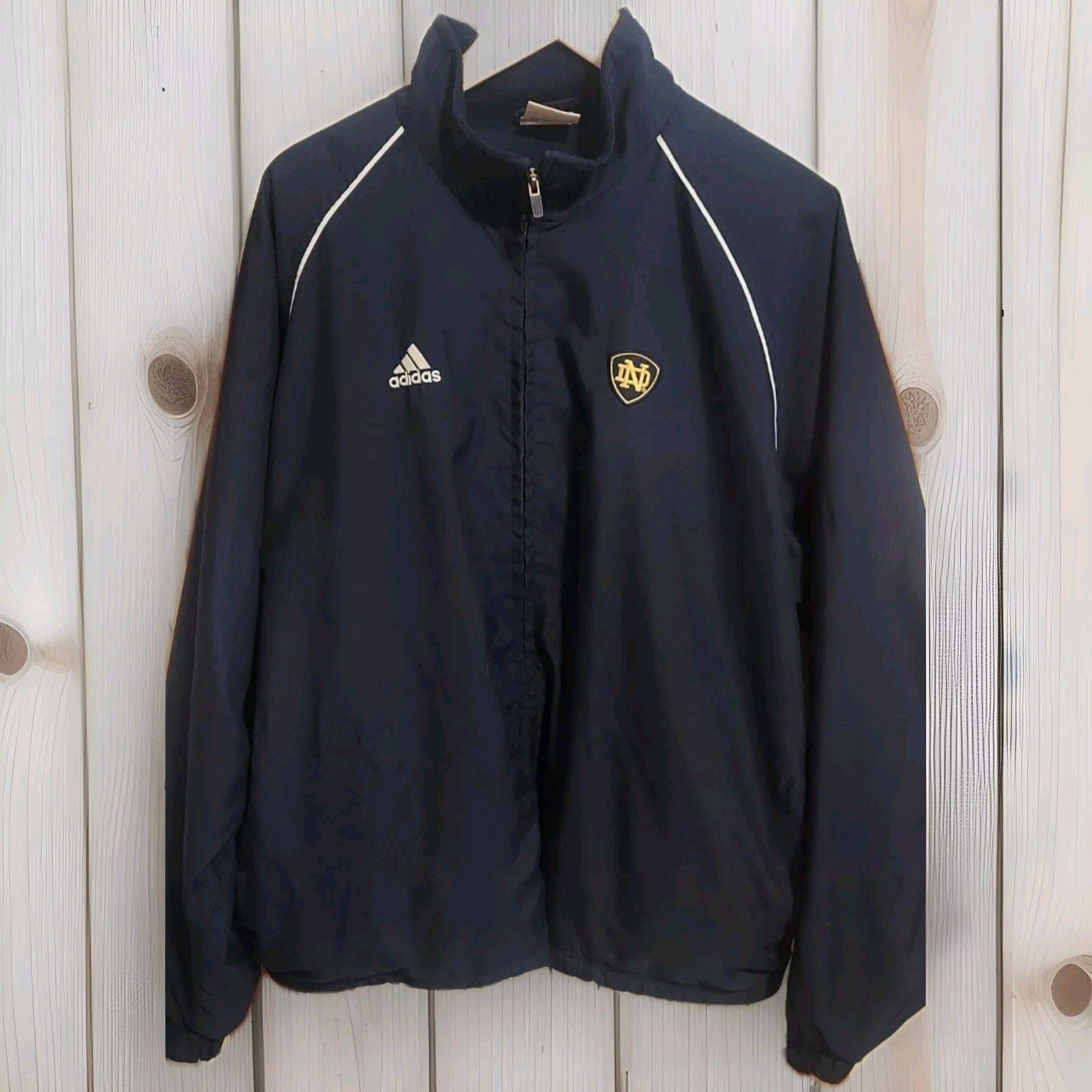 Adidas Adidas University Of Notre Dame Windbreaker Size Extra Larg Size US XL / EU 56 / 4 - 1 Thumbnail