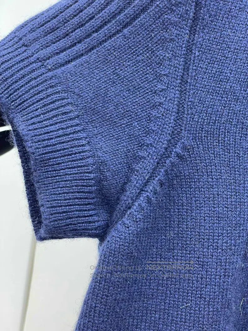 Hermes Hermes 23 Dark Blue Cashmere Knit Short-Sleeve Size XS / US 0-2 / IT 36-38 - 3 Thumbnail