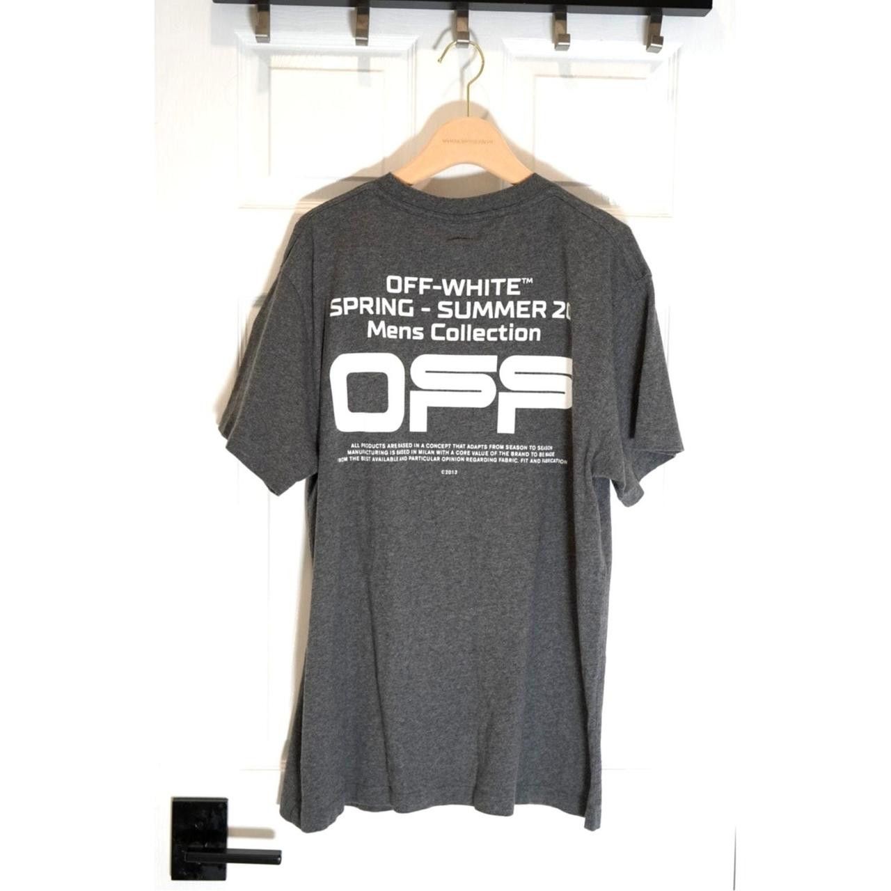 Off-White OFF-WHITE - Grey Wavy Line S/S T-Shirt / XXS Size US XXS / EU 40 - 3 Thumbnail