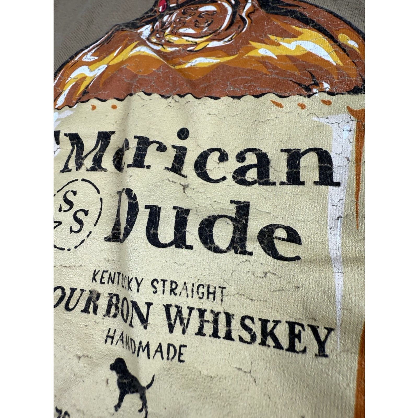 Vintage Simply Southern Men's Merican Dude Long Sleeve Graphic Tee 2XL Brown Shirt Mens Size US XXL / EU 58 / 5 - 4 Thumbnail