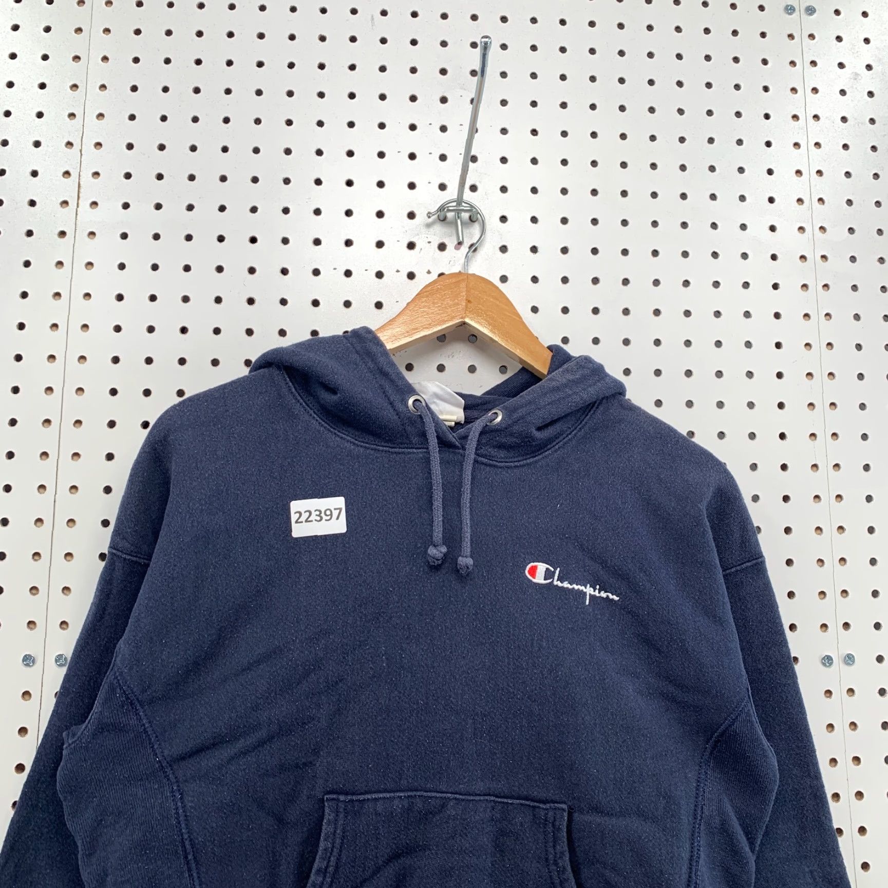Champion VINTAGE Champion Reverse Weave Sweatshirt Hoodie Womens Small Navy Blue Hooded Size S / US 4 / IT 40 - 5 Thumbnail