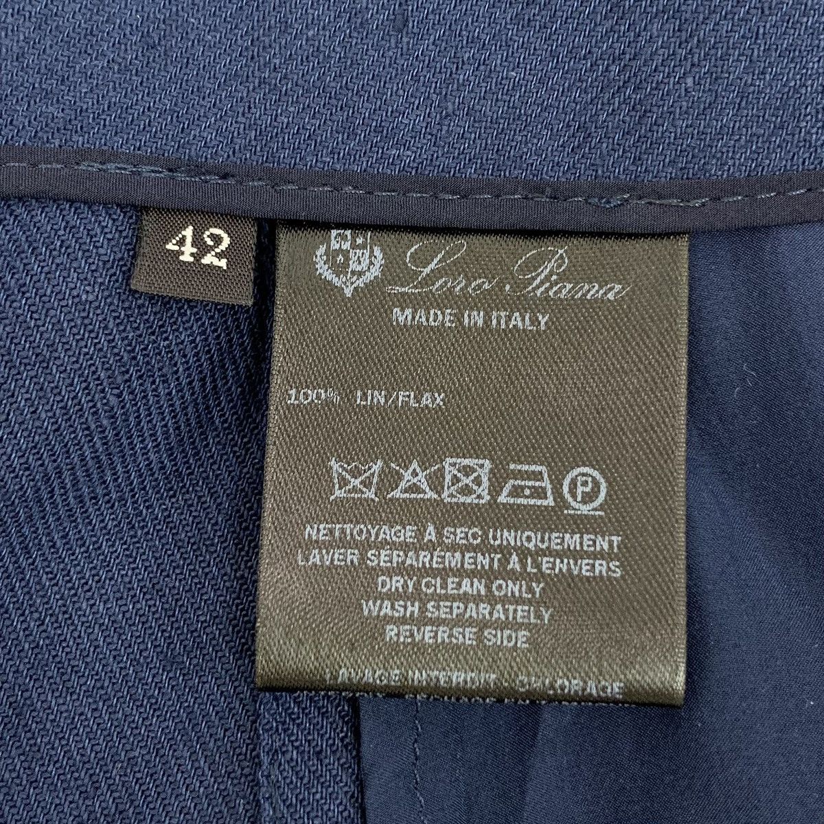 Loro Piana Loro Piana Dark Blue Linen Casual Trousers K26WX Size 28" / US 6 / IT 42 - 6 Thumbnail