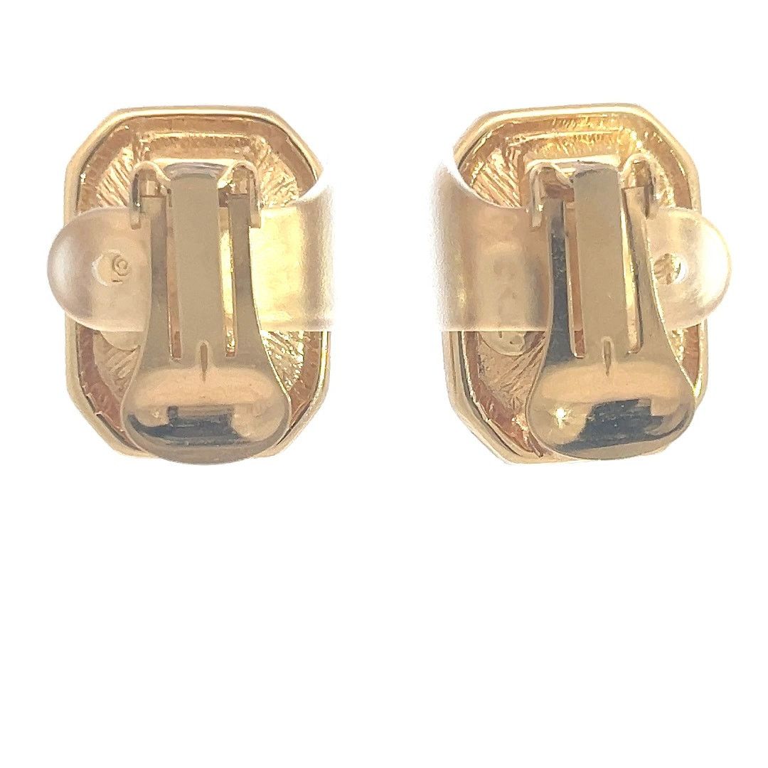 Kenneth Jay Lane KJL - Goldtone Mystic Rainbow Faux Topaz Clip Earrings Size ONE SIZE - 5 Thumbnail