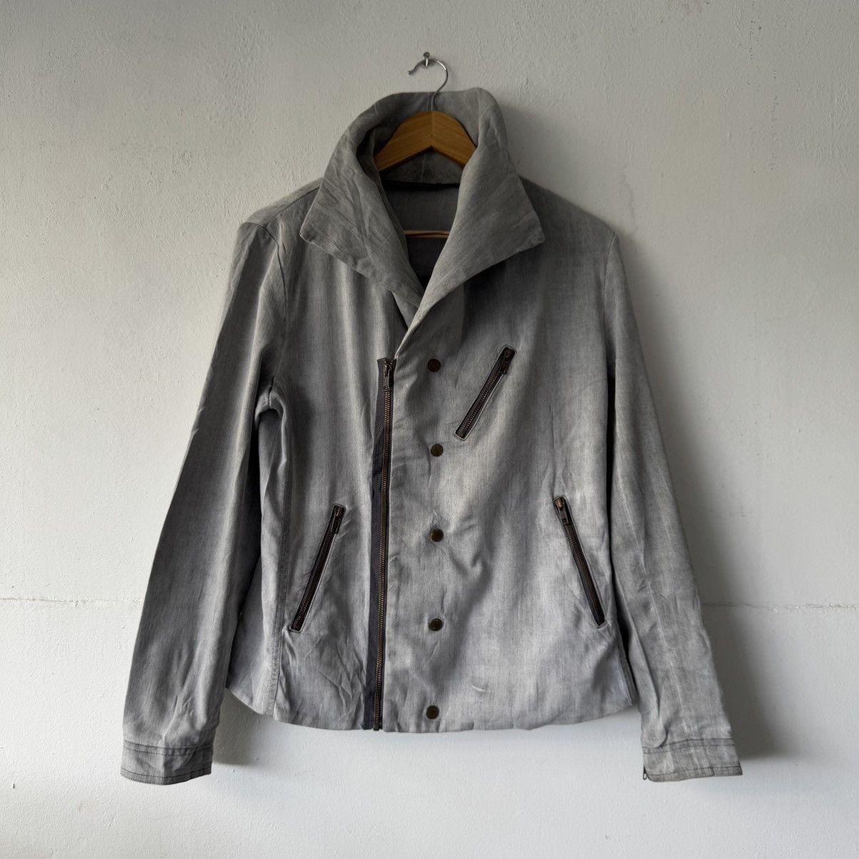Le Grande Bleu (L.G.B.) 2000s japanese asymmetrical Bono Ifsix rick biker jacket Size US M / EU 48-50 / 2 - 2 Thumbnail