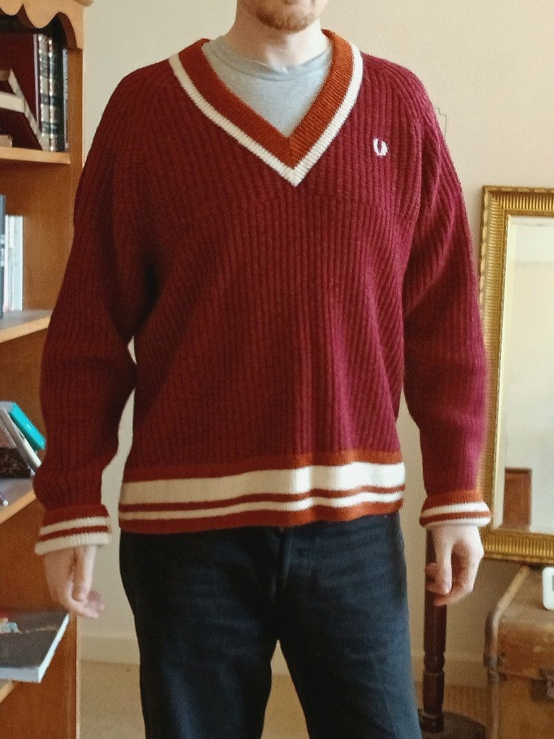 Fred Perry Rare Fred Perry x Nicholas Daley V Neck Jumper L oversized Size US L / EU 52-54 / 3 - 3 Thumbnail
