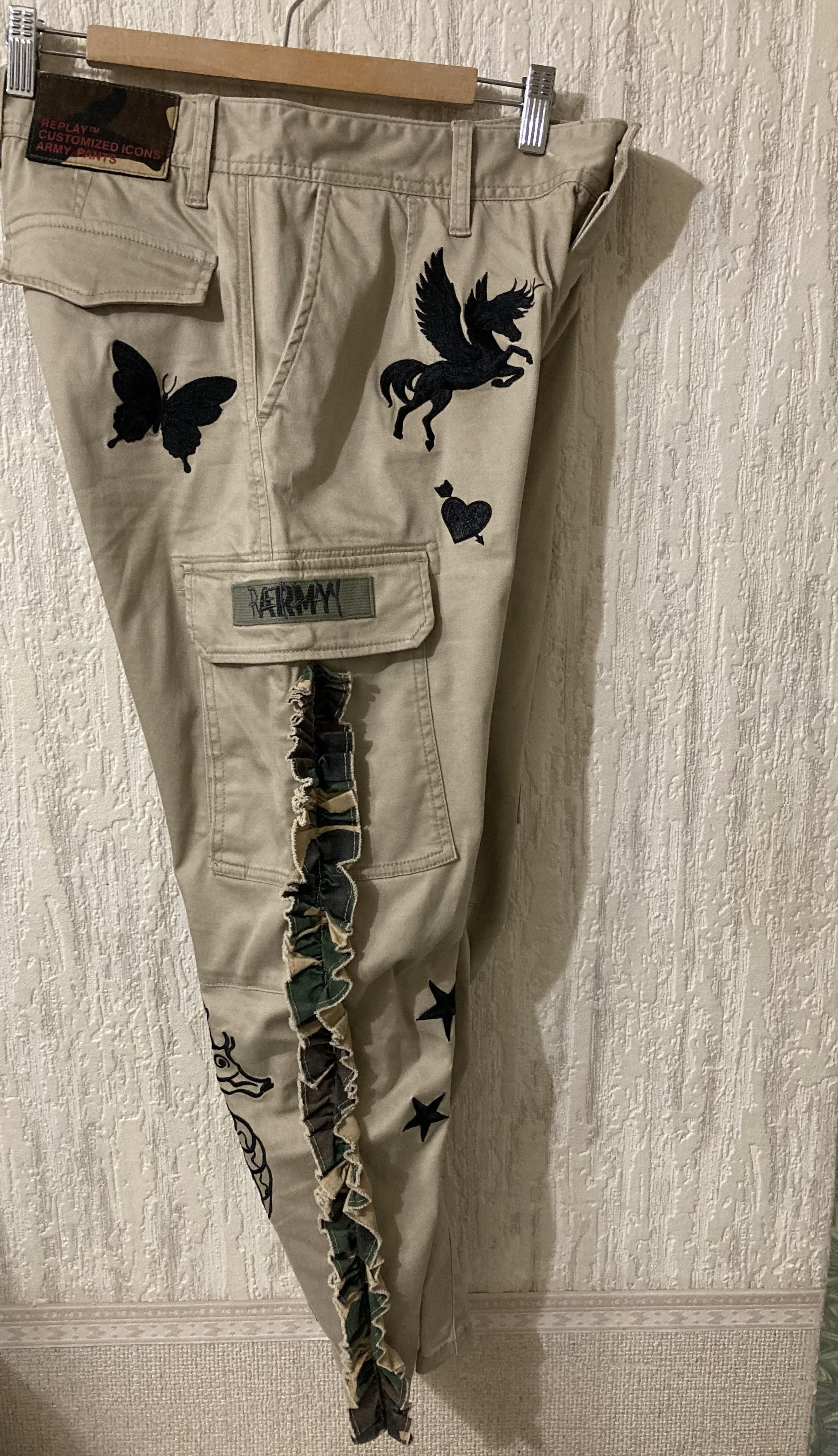Replay Replay Rare Customized Cargo Style Icons Army Pants Size 29" - 5 Thumbnail