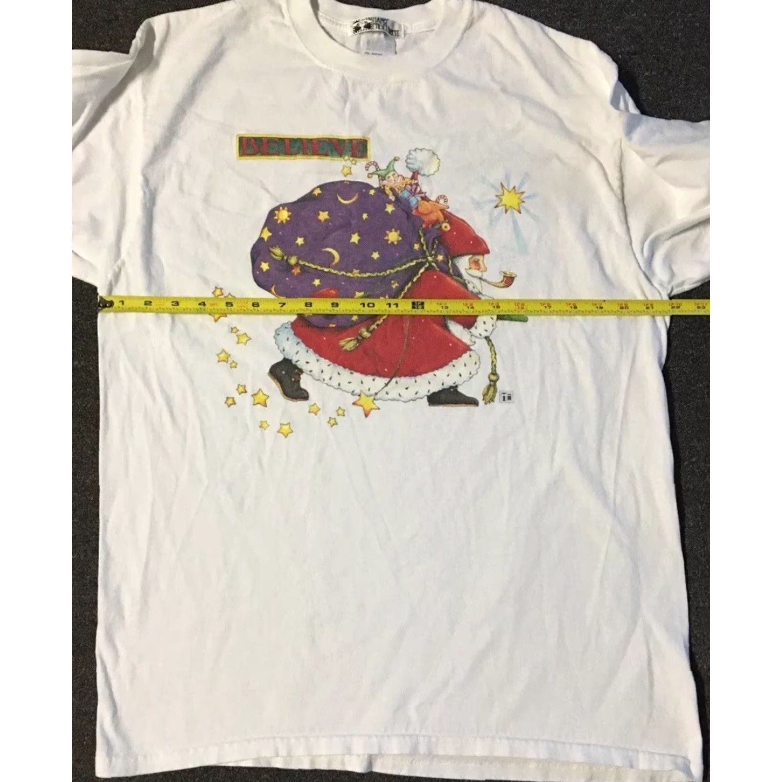 Vintage Vtg Mary Engelbreit Believe Shirt XL Christmas Santa Claus Art Funny Grunge 90s Size US XL / EU 56 / 4 - 6 Thumbnail