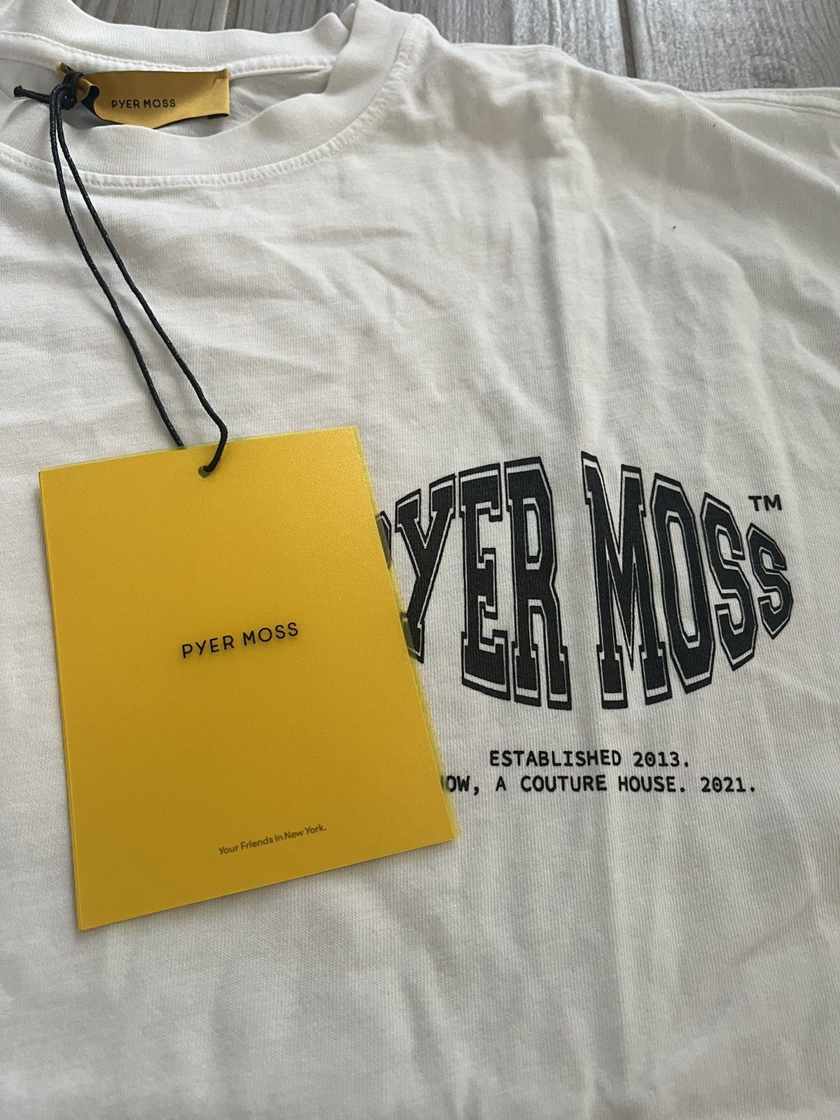 Pyer Moss Pyer Moss Logo tee brand new Size US L / EU 52-54 / 3 - 3 Thumbnail