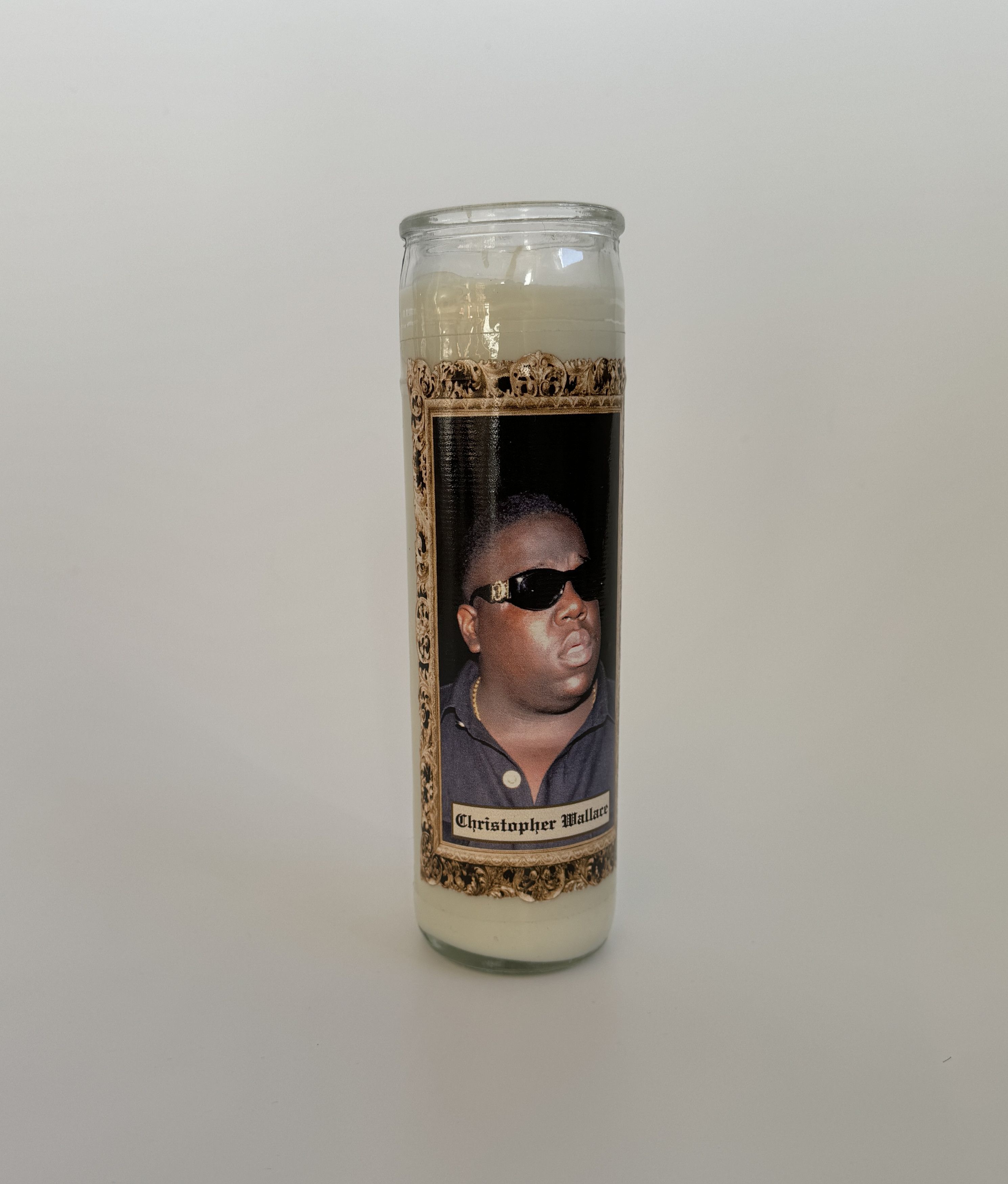 image of Primitive X Biggie Smalls Memorial Candle 2016 in White, Men's