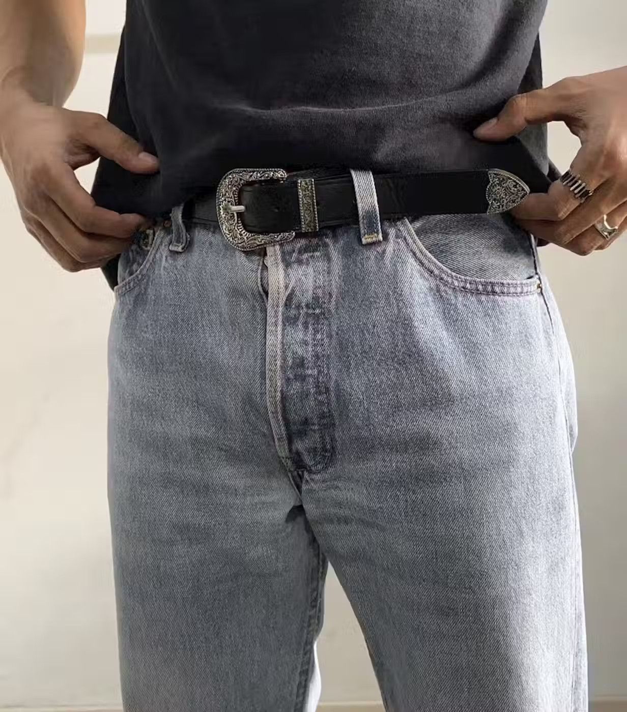 Cowboy Equipment × Designer × Vintage Vintage Cowboy Buckle Belt Size 30 - 2 Thumbnail