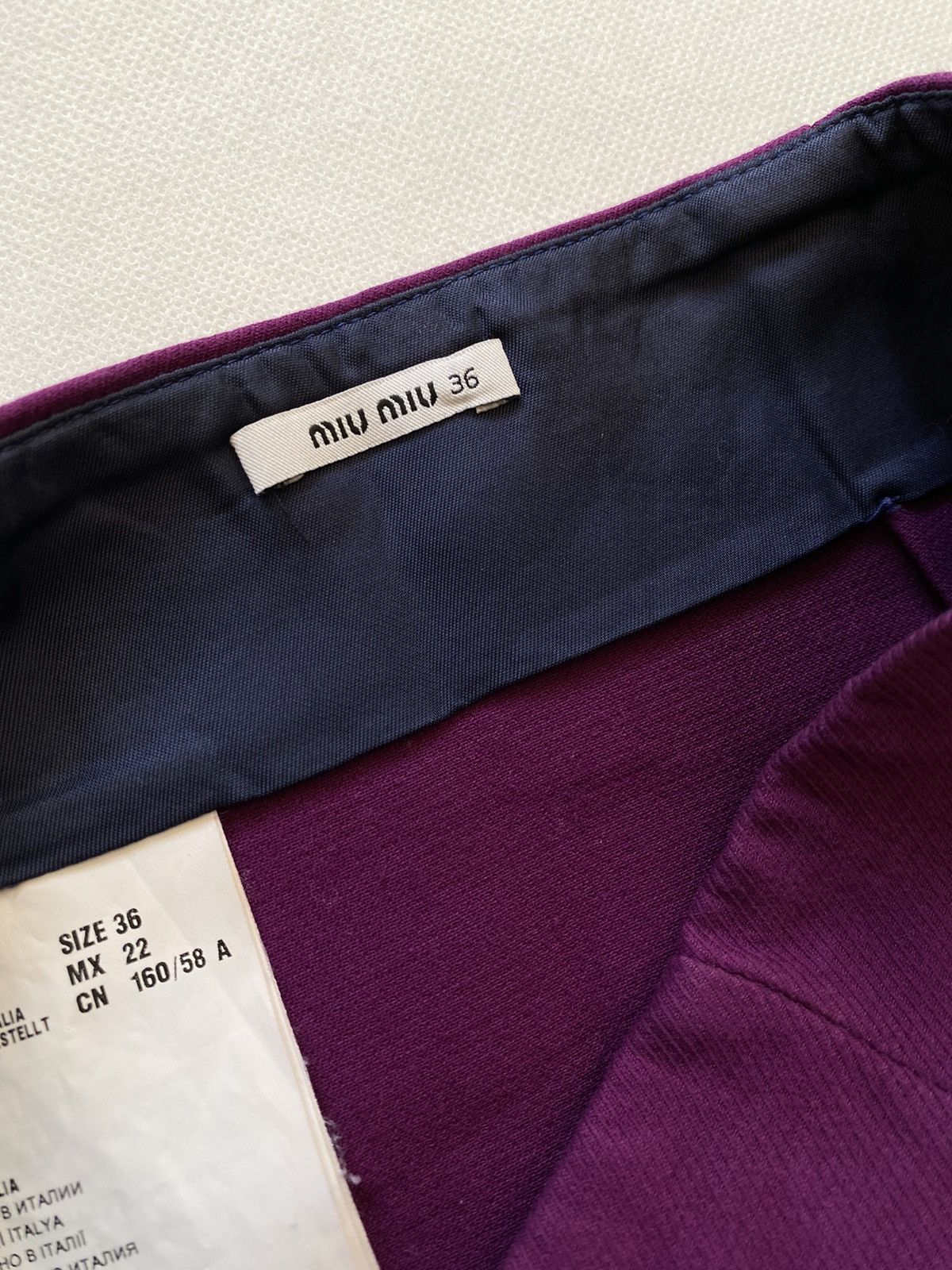 Miu Miu Miu Miu Purple Mini Skirt High Waist Size 27" / US 4 / IT 40 - 4 Thumbnail