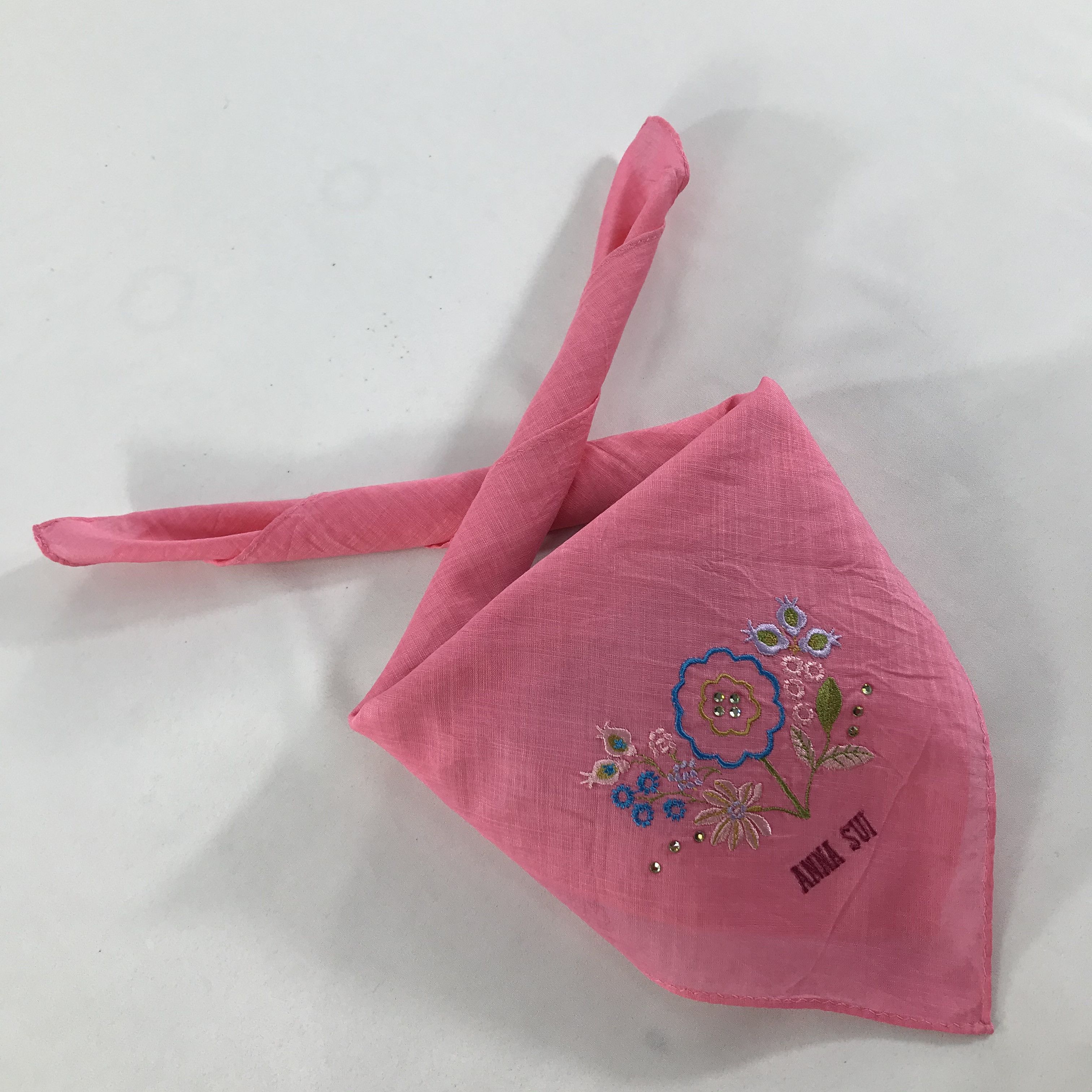 Anna Sui × Vintage Anna Sui Bandana / Handkerchief / Neckerchief - S1631 Size ONE SIZE - 4 Thumbnail