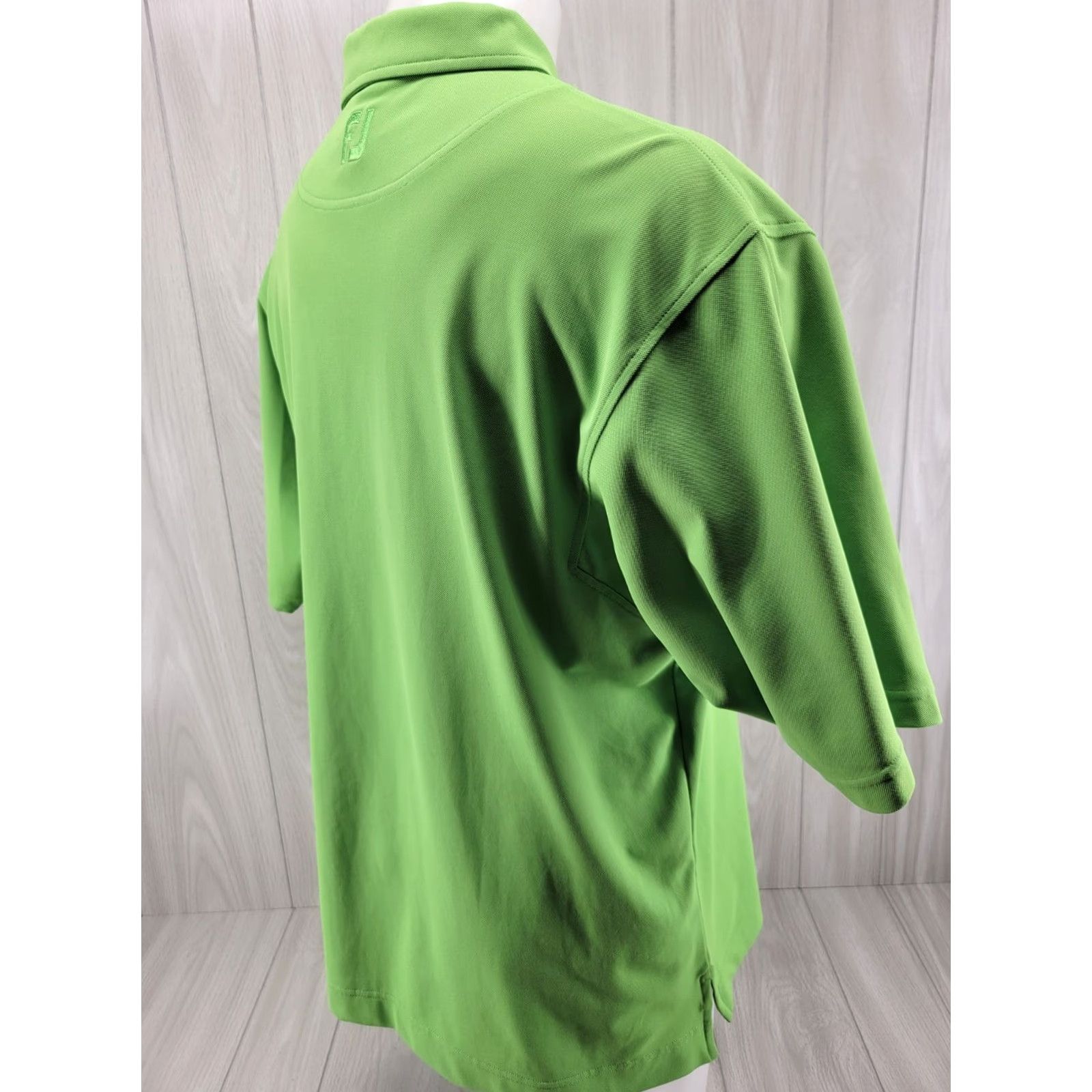 Footjoy FootJoy Polo Shirt Mens Lime Green Size Large Golf Shirt Short Sleeve Collared Button Logo Size US L / EU 52-54 / 3 - 5 Thumbnail