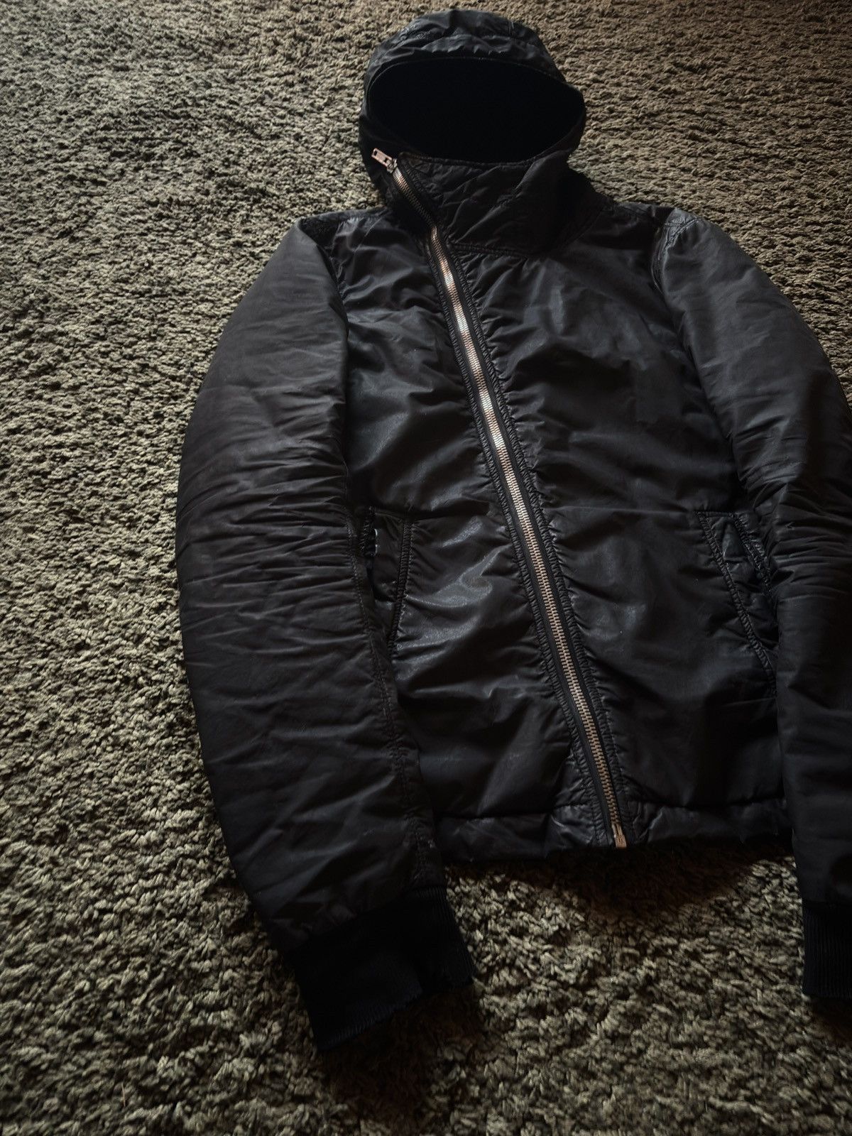 Rick Owens Drkshdw AW08 Rick Owens Drkshdw „Stag” Waxed Cotton Scuba Jacket Size US S / EU 44-46 / 1 - 3 Thumbnail
