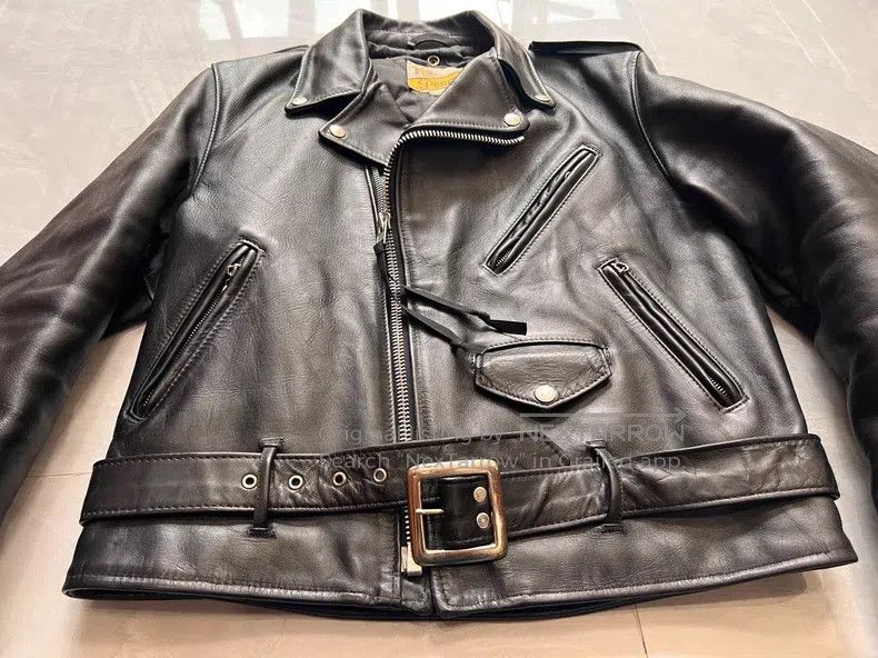 Schott Schott 618 locomotive leather jacket Size US XL / EU 56 / 4 - 3 Thumbnail