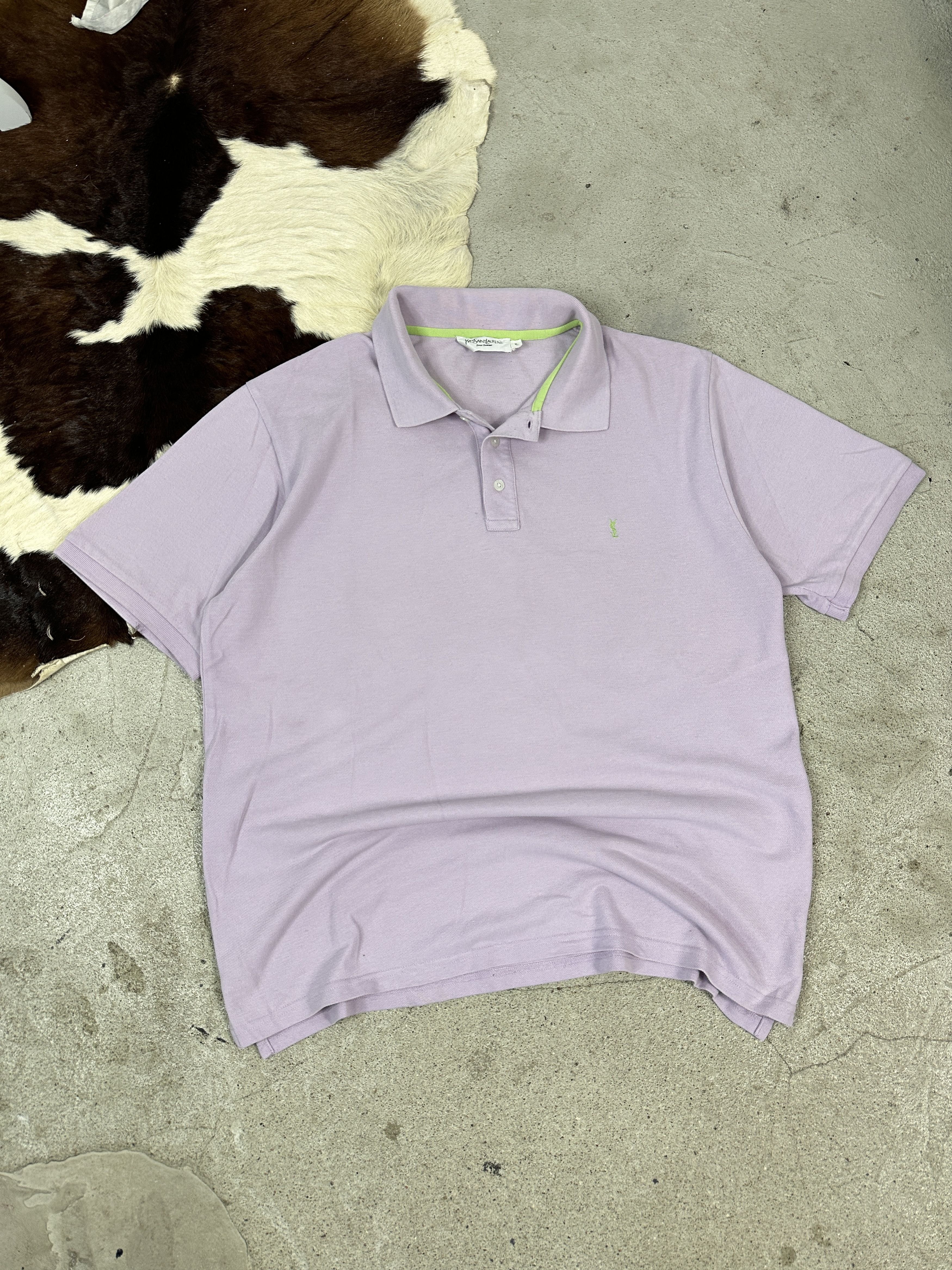 Vintage × Yves Saint Laurent Vintage Casual Yves Saint Laurent Lilac 00s Polo T-shirt Size US XL / EU 56 / 4 - 1 Thumbnail